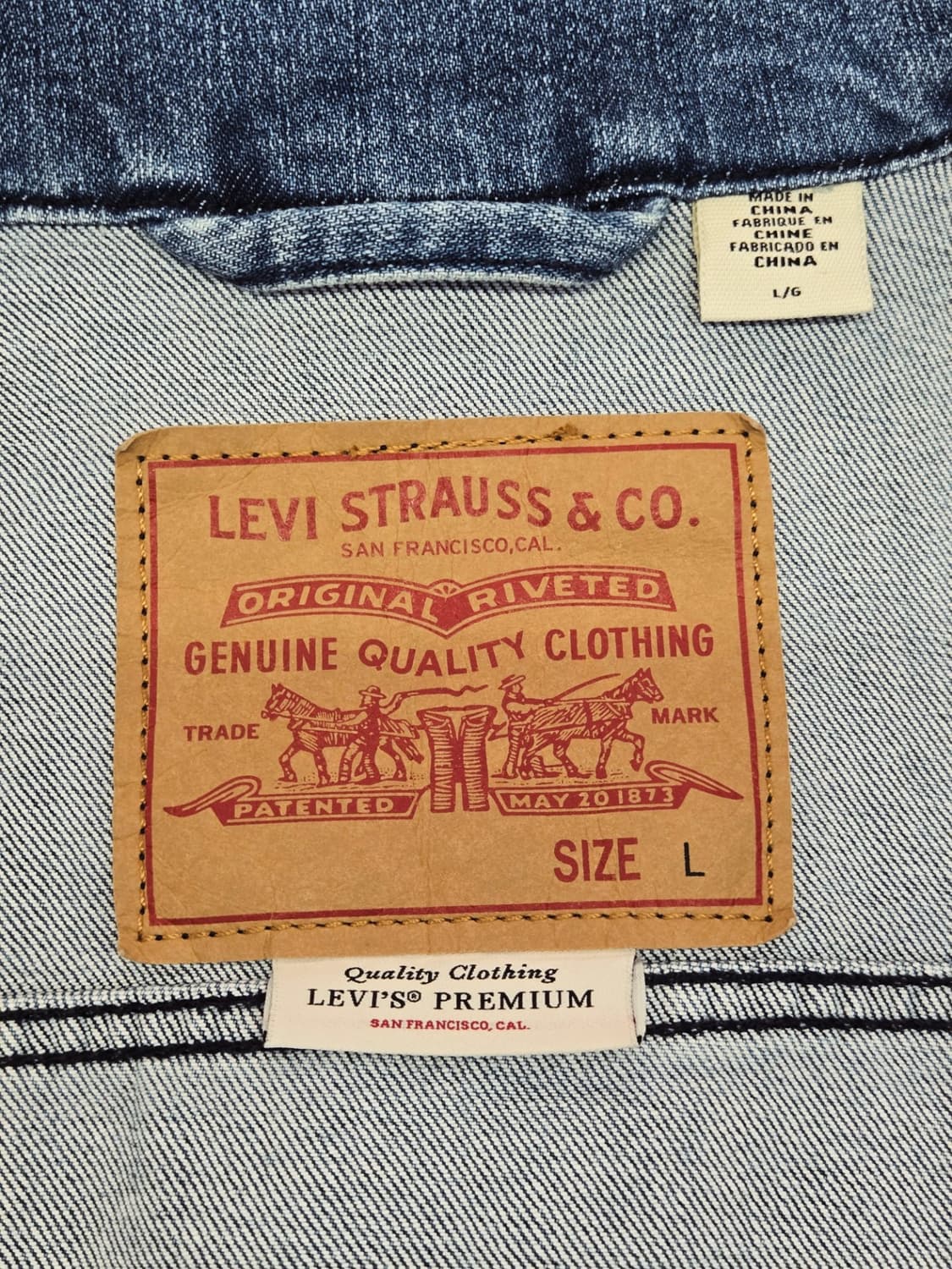 리바이스 로고 청자켓 L 상품이미지9