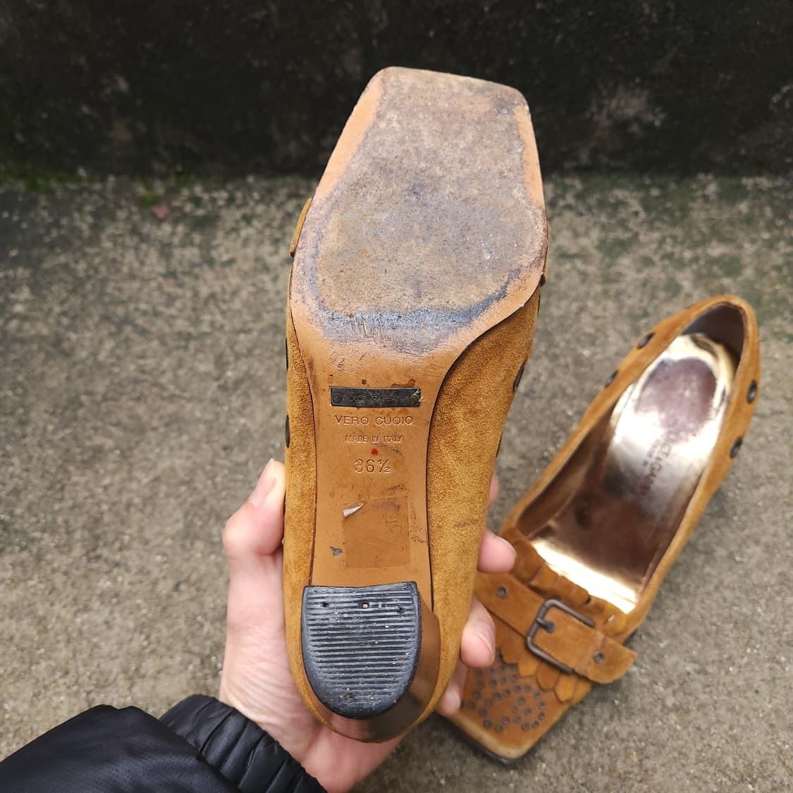 [36.5] Dolce & Gabbana 스웨이드 여성 구두 상품이미지7