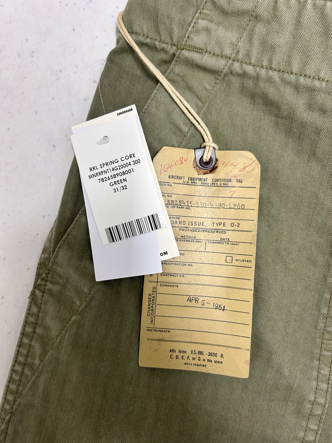 rrl 헤링본 퍼티그 31/32 새상품 상품이미지2