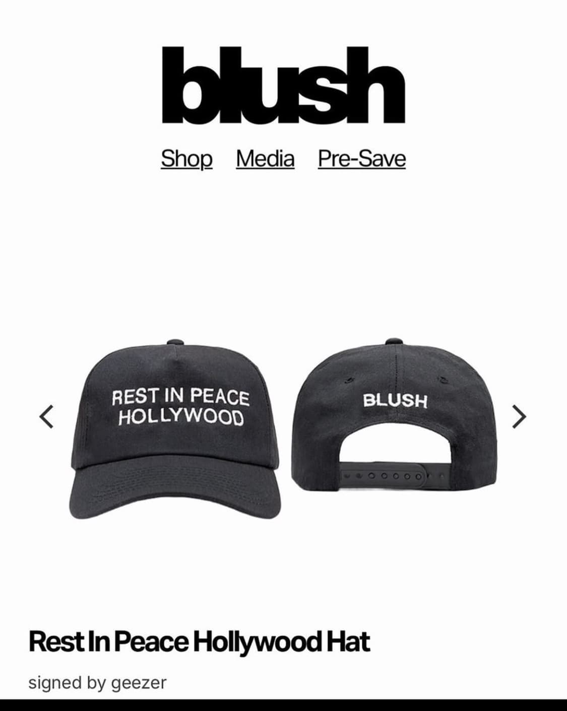 케빈 액스트랙트 blush hollywood 머천 볼캡 판매 상품이미지2