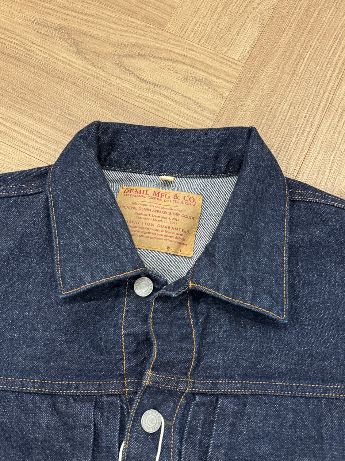 데밀 LOT.062 파이오니어 데님자켓 - 인디고워시 셀비지 상품이미지3