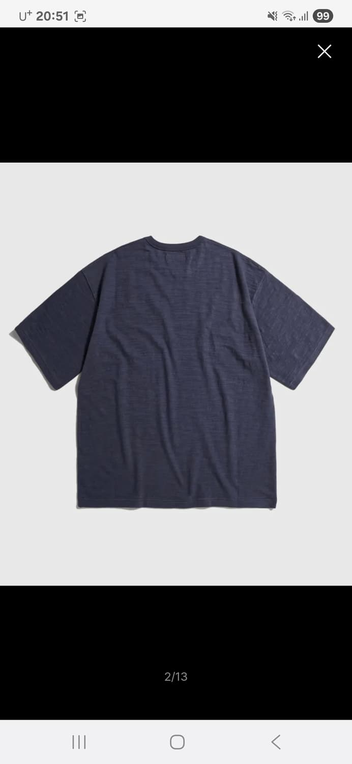 [새상품] 에스피오나지 60s Athletic Slub Tee Navy 상품이미지2