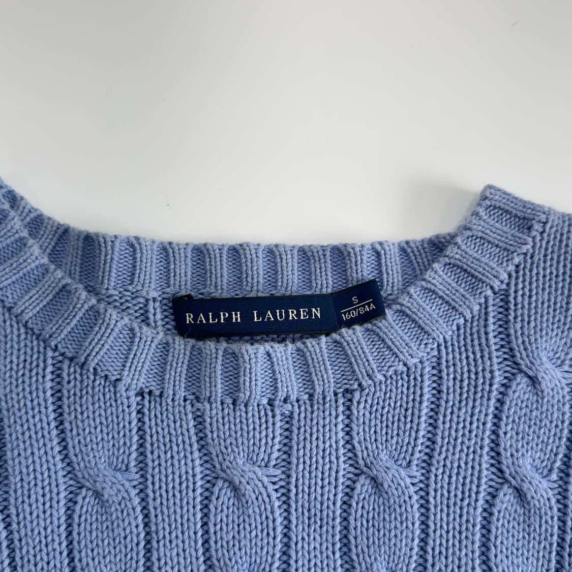 Polo 폴로 코랄 포니 스카이블루 케이블 니트 상품이미지5