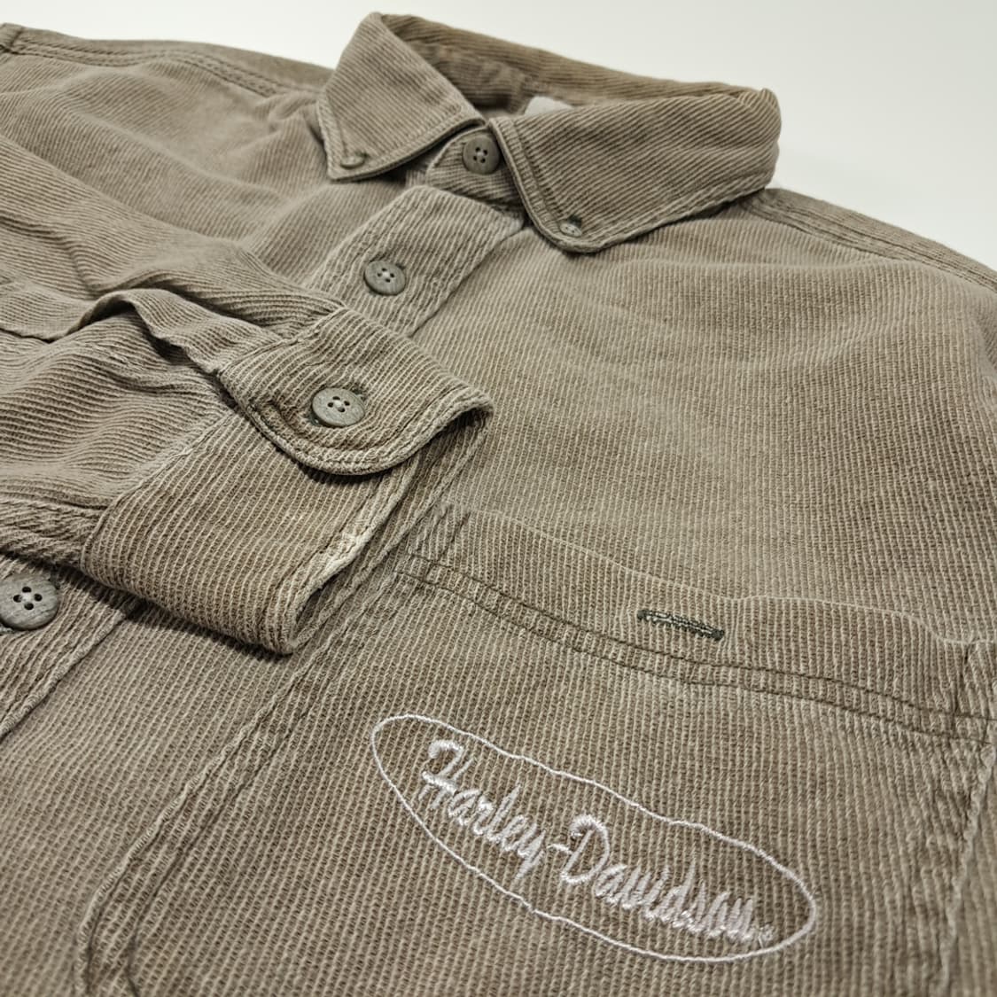 CL867 XL 할리데이비슨 90s 코듀로이 셔츠 남방 상품이미지4