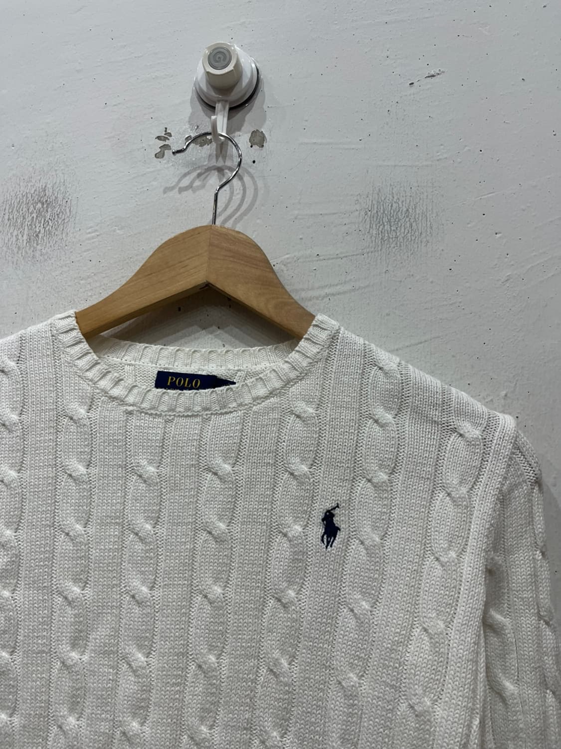 폴로랄프로렌 여성 코튼 케이블 니트 화이트 S 상품이미지2