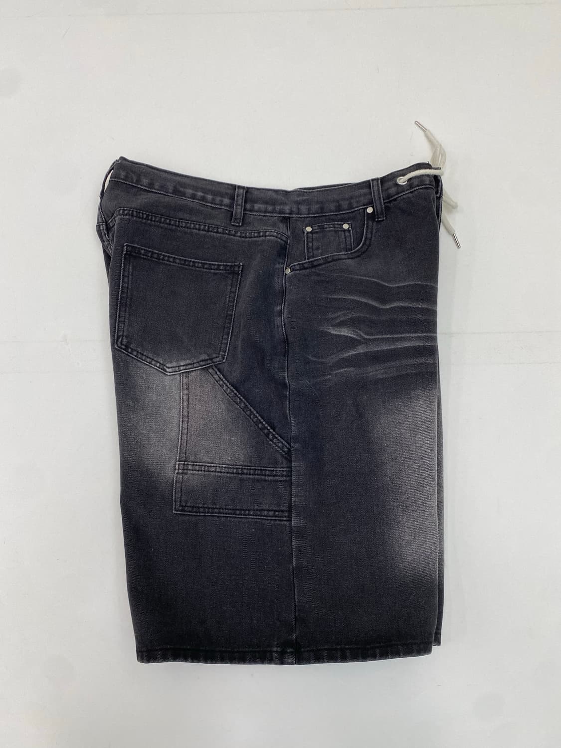 GLW 블랙 데님 반바지 (xl) 상품이미지6