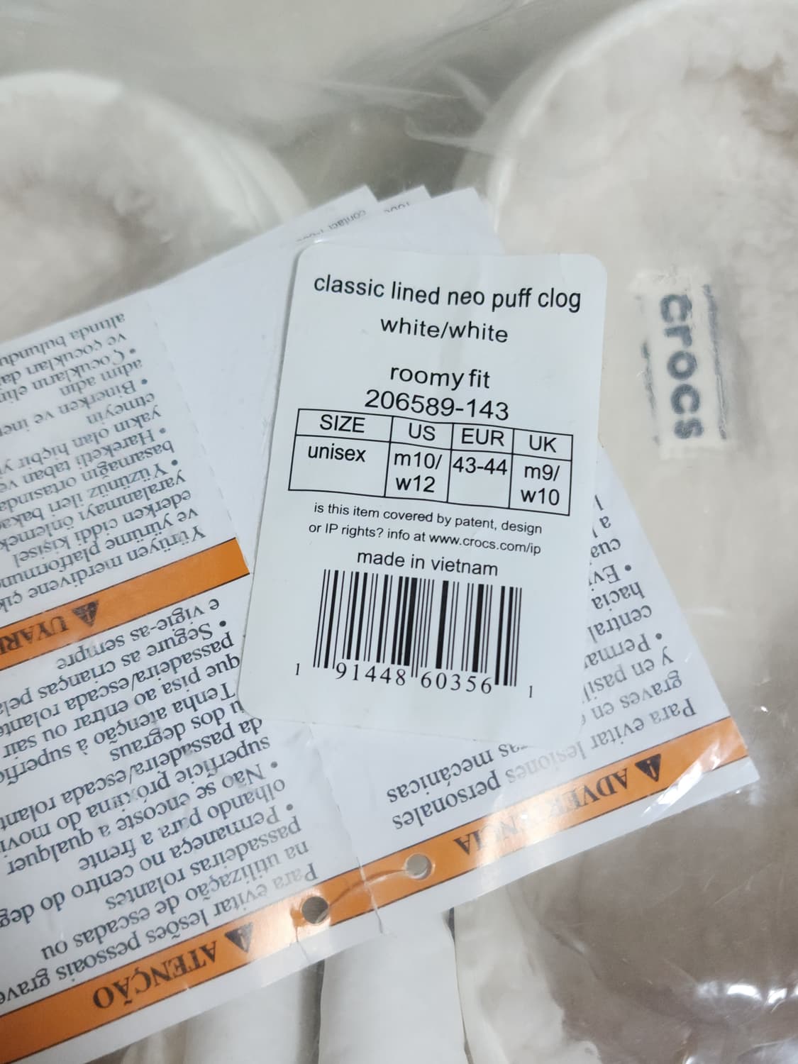 크록스 클래식 라인드 네오 퍼프 클로그 화이트(새상품) 상품이미지6