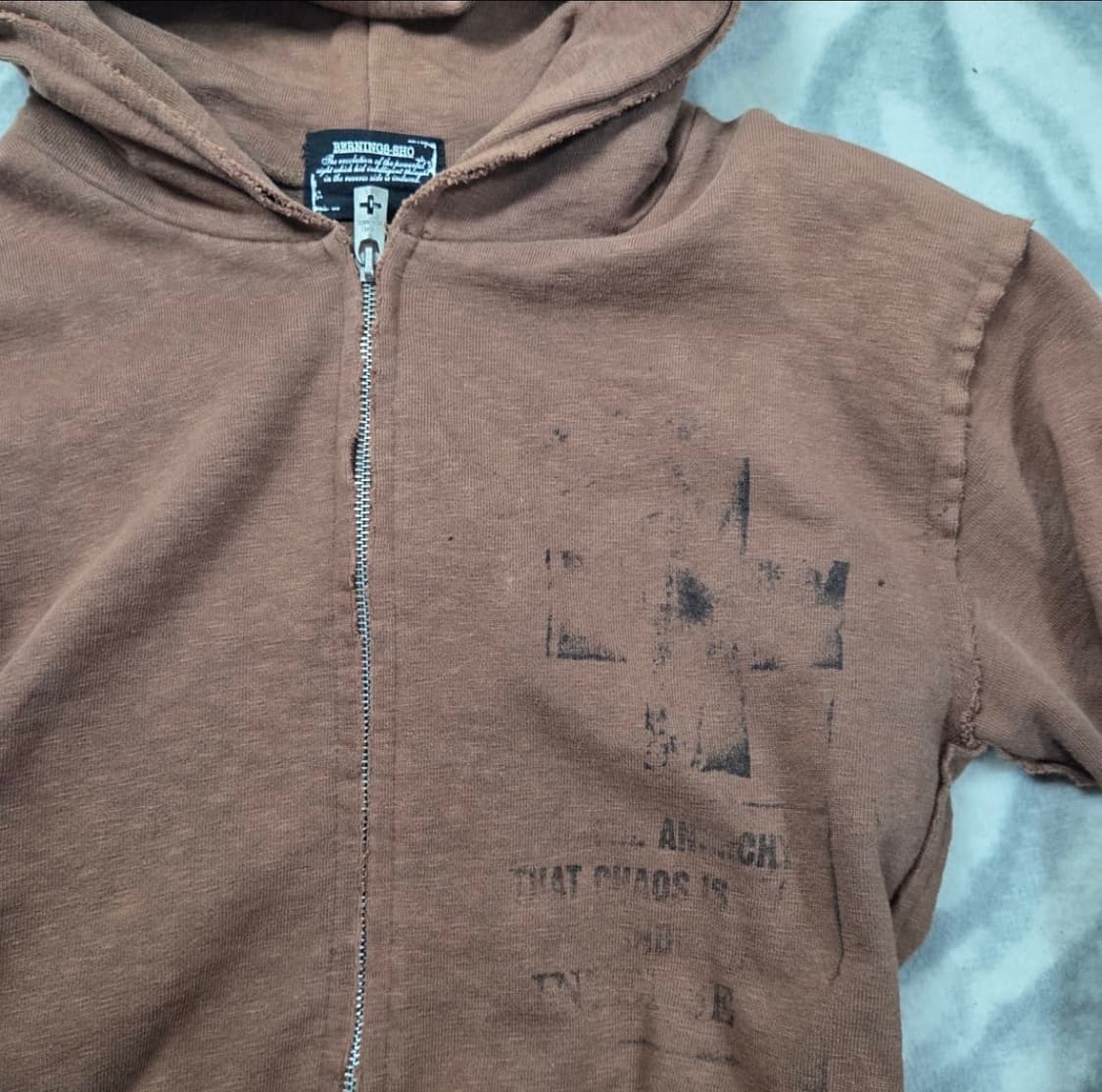 Bernings sho 펑크 본디지 프린팅 후드집업 상품이미지3