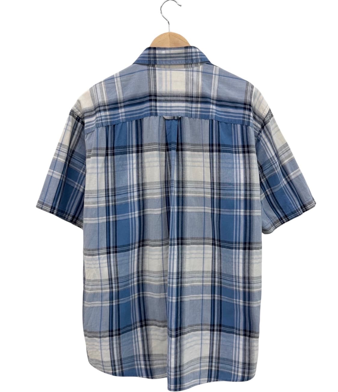 라코스테 체크 반팔셔츠 화이트&블루 (XL)  상품이미지8