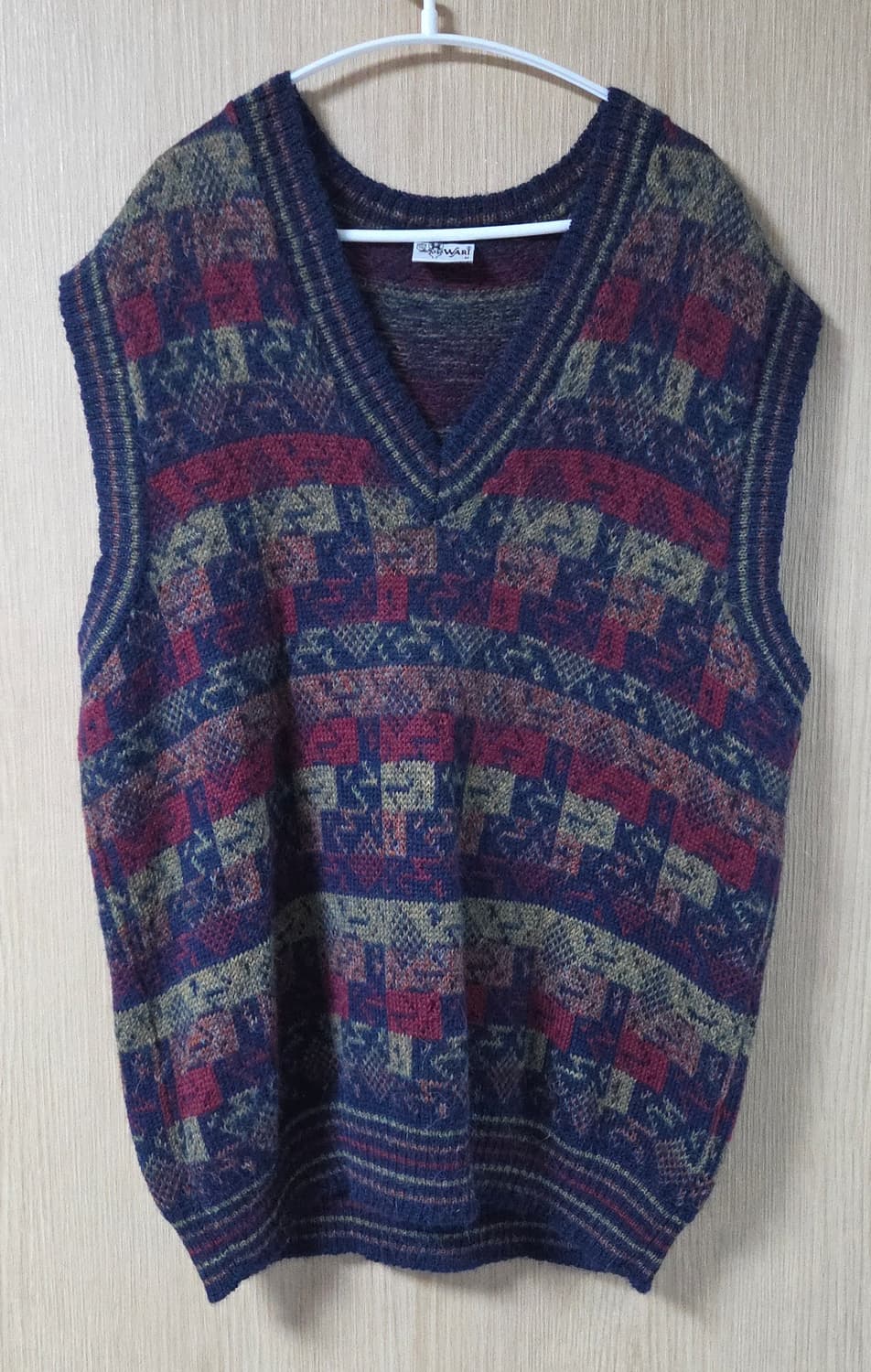 (착샷) 와리 wari 알파카 페어아일 니트 베스트 상품이미지1