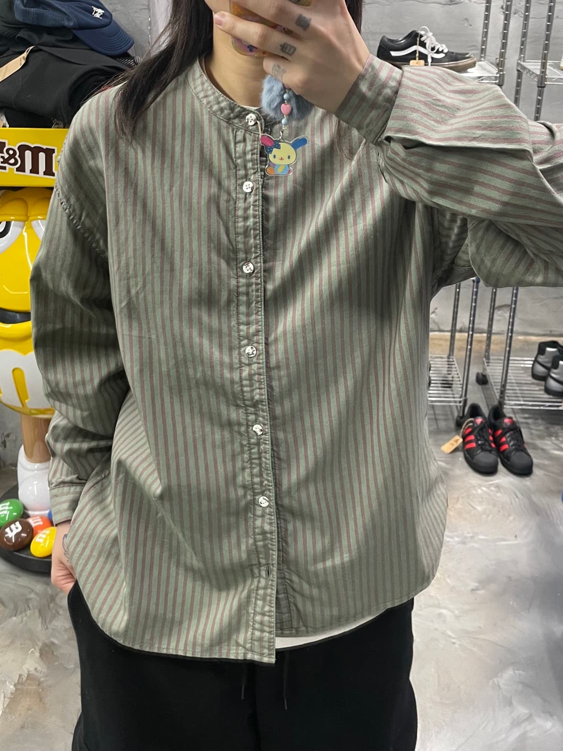 캐피탈 스트라이프 헨리넥 셔츠 상품이미지7