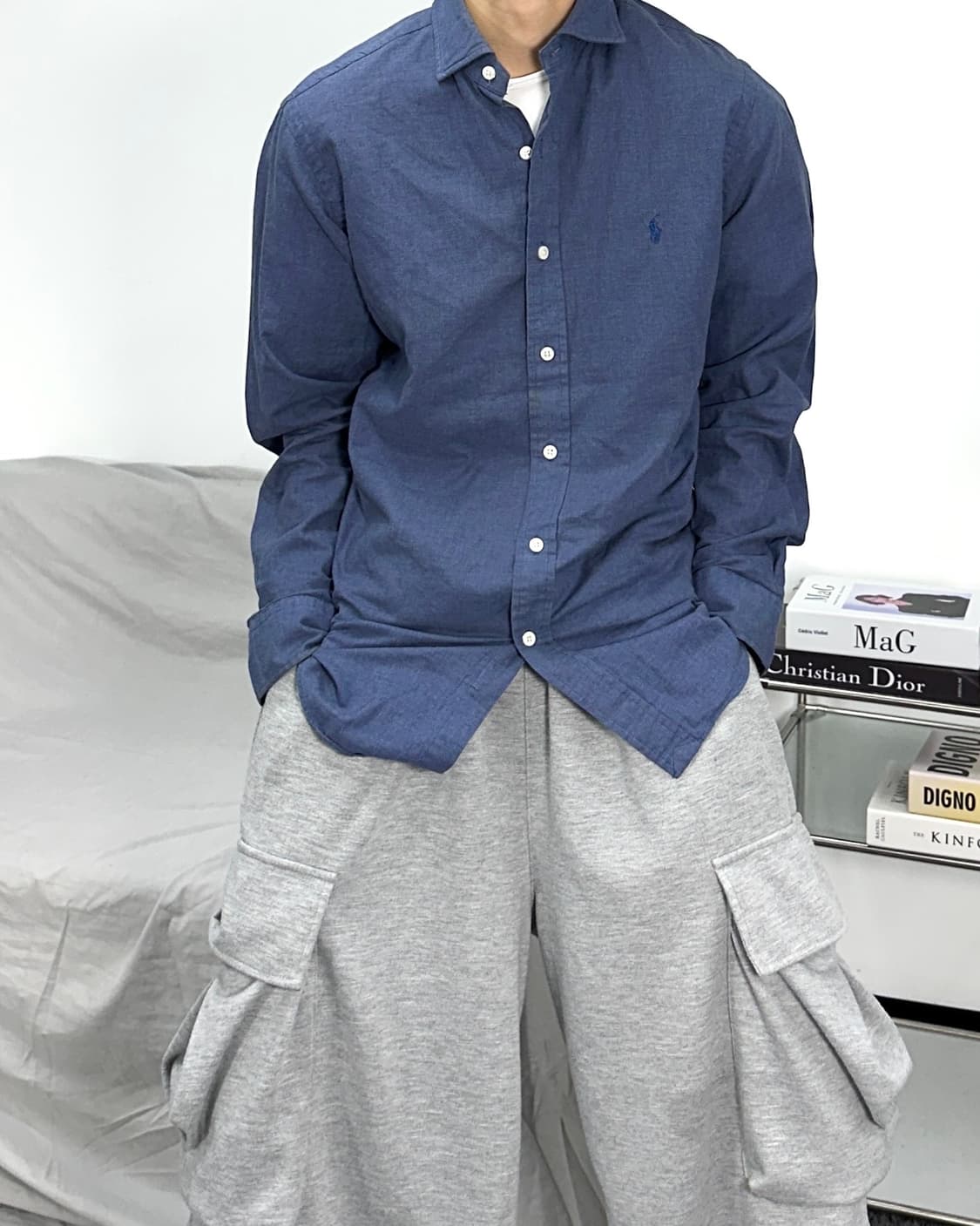 폴로 랄프로렌 딥 네이비 포니 셔츠 M 상품이미지1