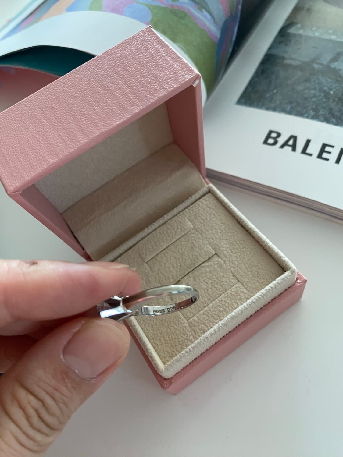 실버925 큐빅 다이아셋팅 반지 상품이미지6