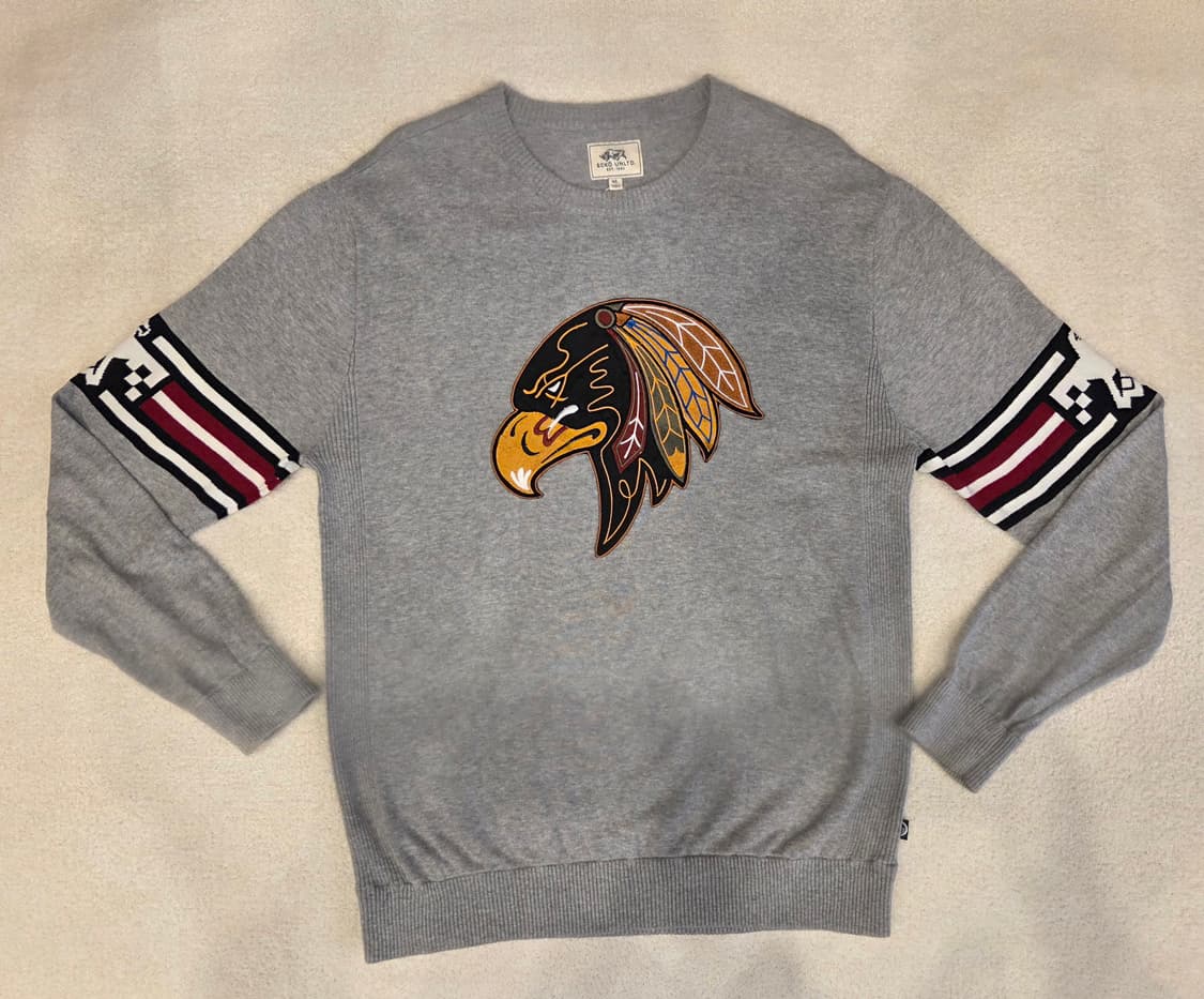 에코 언리미티드 독수리자수 니트[오버사이즈/황금핏] 상품이미지1