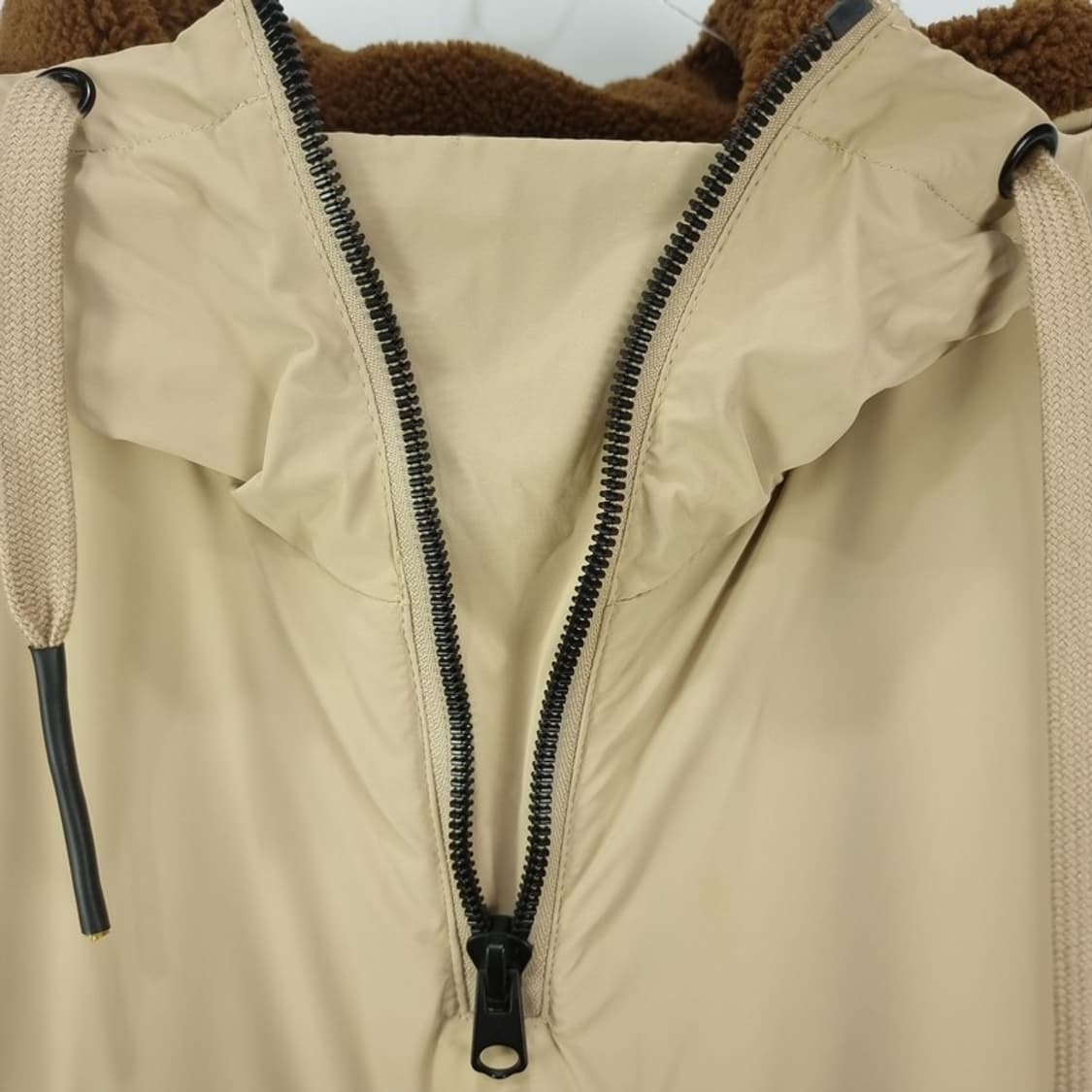 [자라] 안감 양털 후리스 후드 아노락 바람막이 자켓 베이지 M18666 상품이미지7