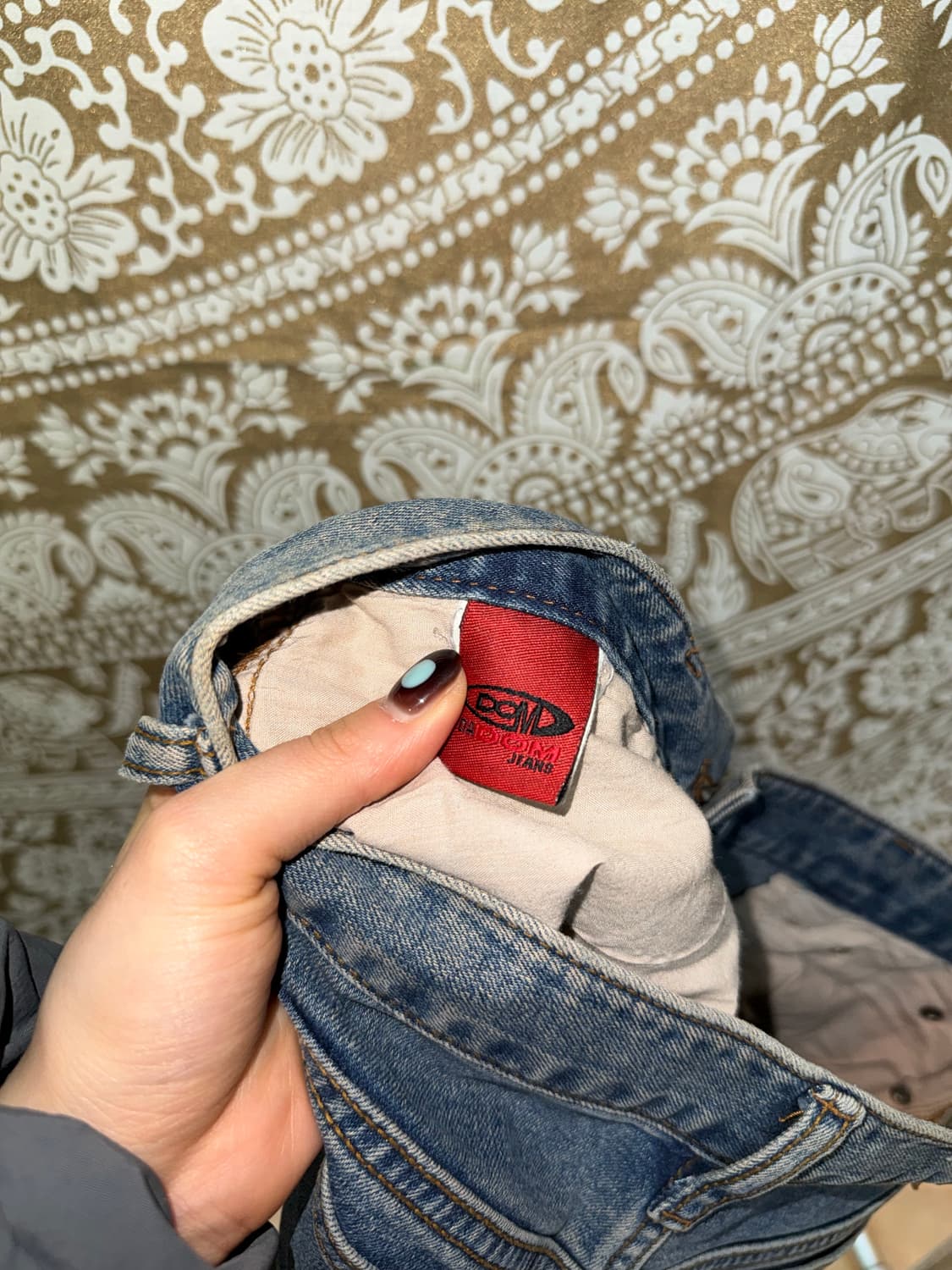 Dom jeans 빈티지 스터드 패턴 데님팬츠  상품이미지6