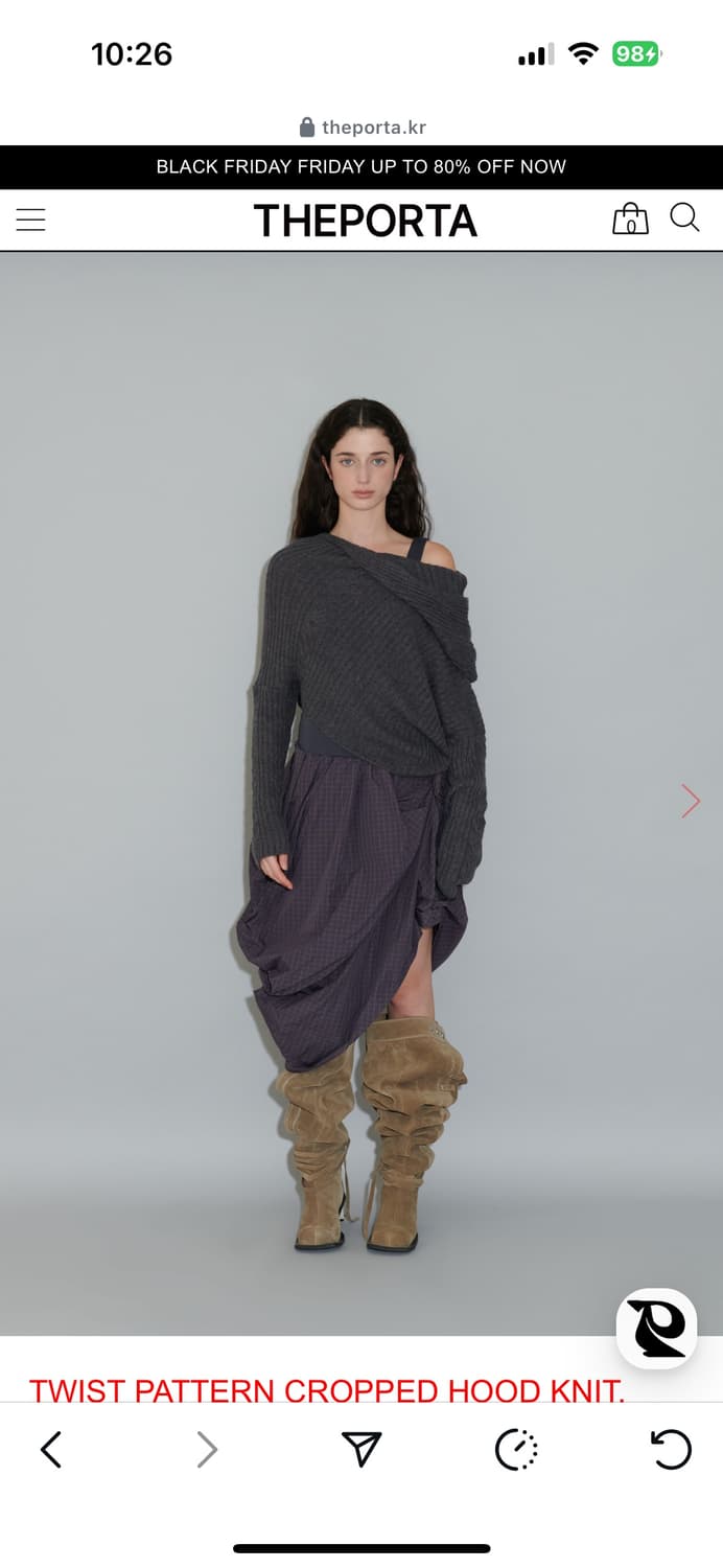 더포르타 후드 니트 상품이미지1