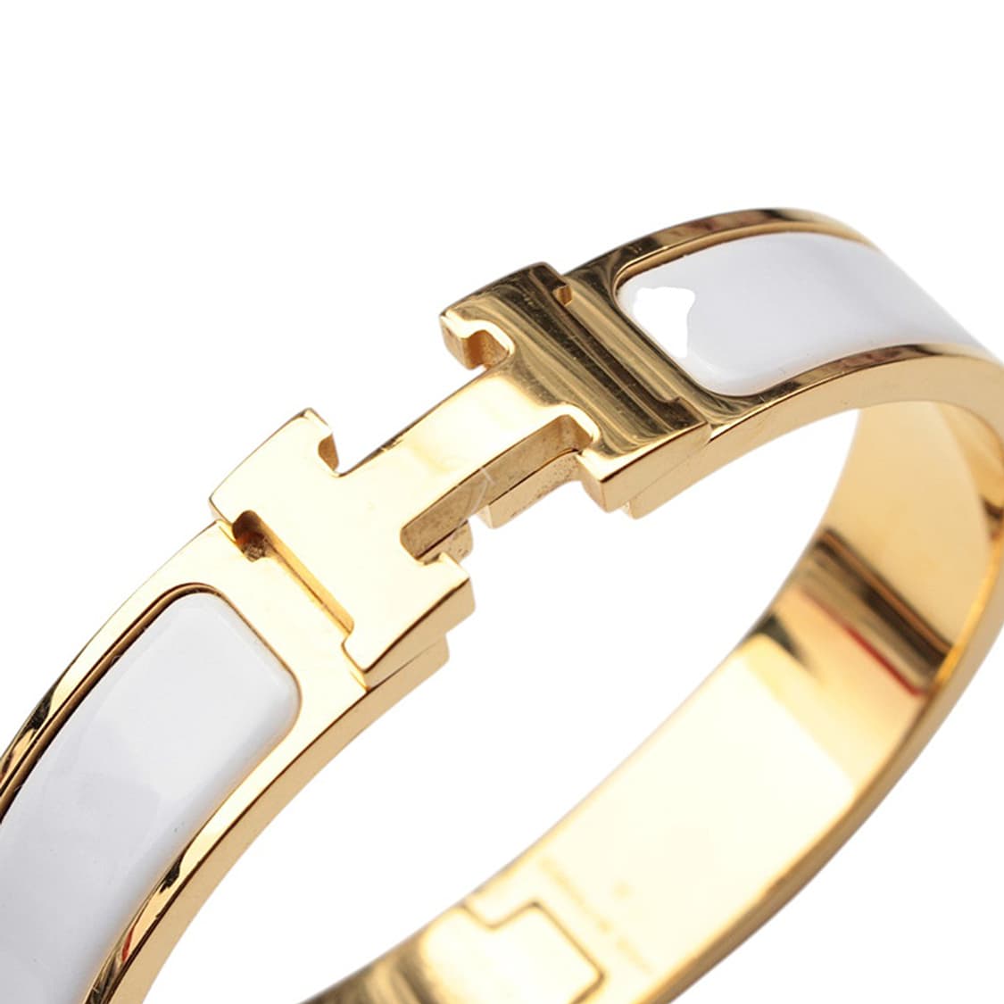 에르메스 블랑 H 클릭아쉬 골드 뱅글 브레이슬릿 S 상품이미지4