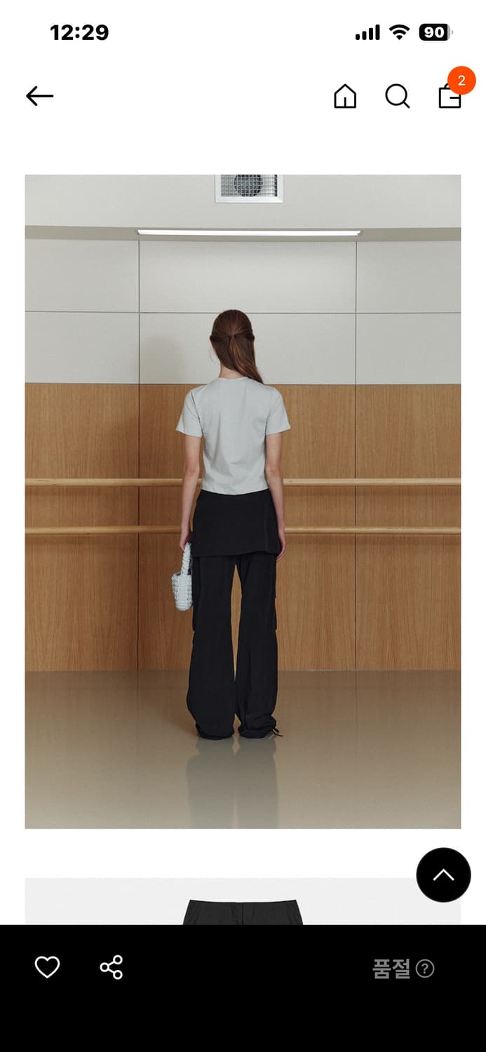 [르] 스커트 레이어드 팬츠 (블랙) 상품이미지2