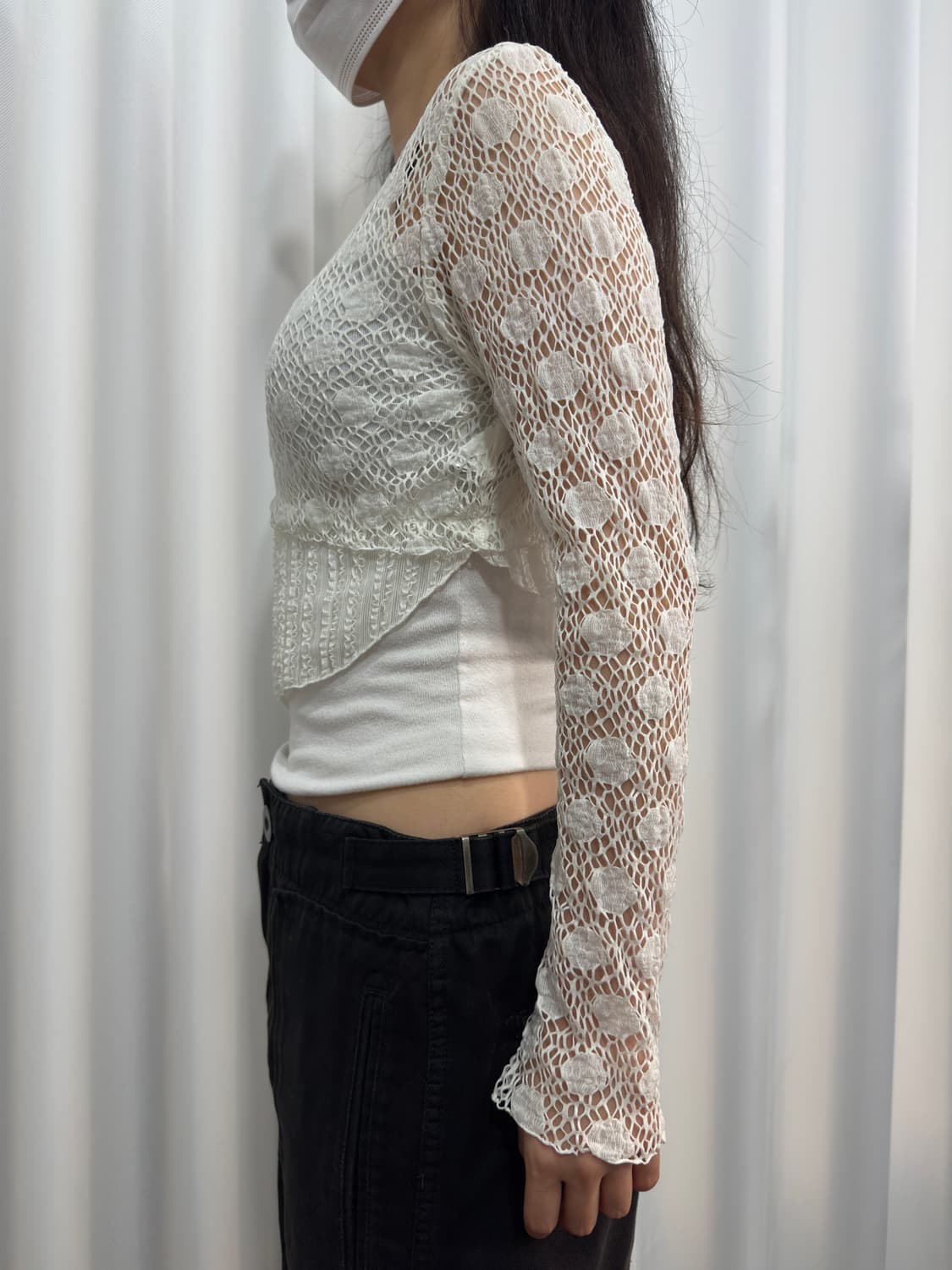 mesh lace top 상품이미지3