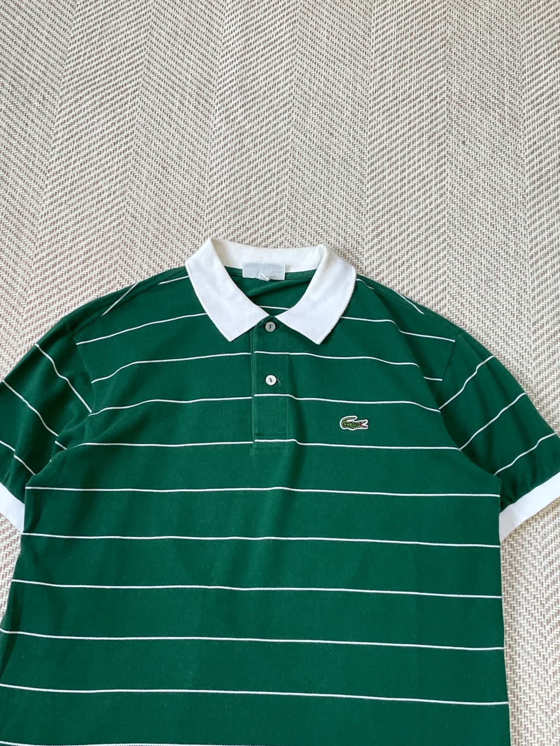 라코스테 그린 스트라이프 카라 반팔티 J03343 상품이미지3