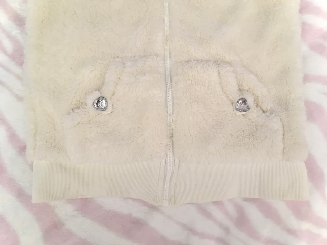 CRT Cutie 헤이세이 하트 쥬얼 퍼 조끼 베스트 조지후쿠 갸루 상품이미지3