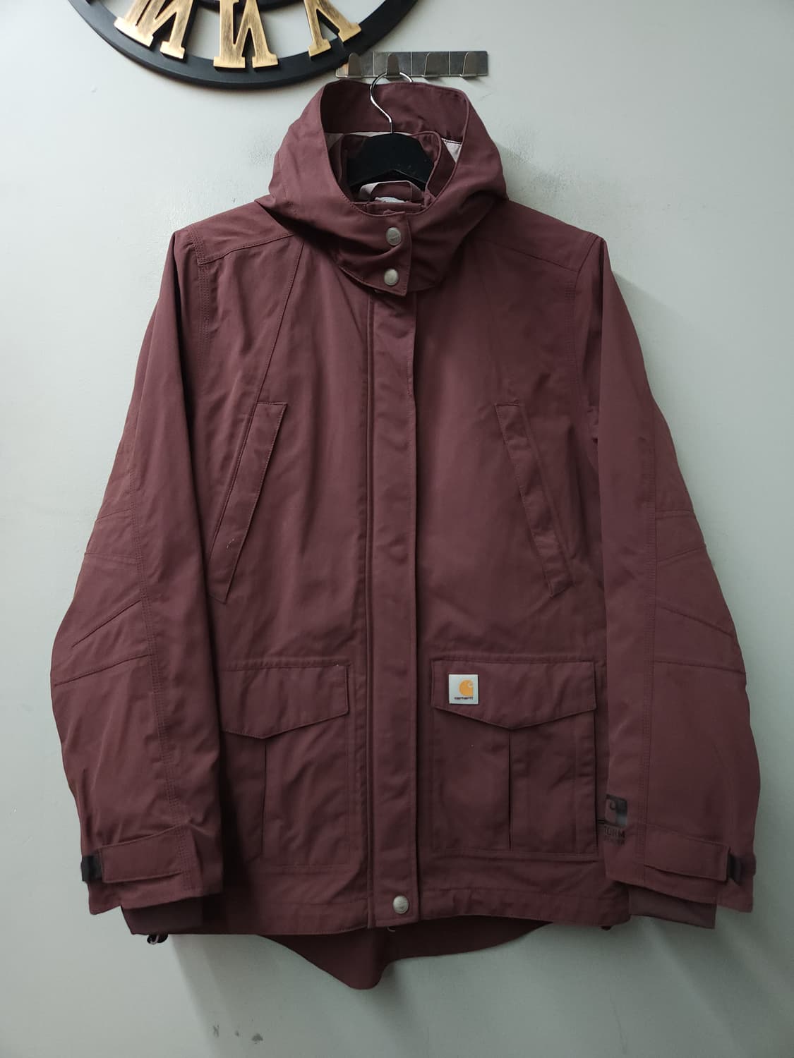 칼하트 여성 스톰 디펜더 방수 자켓 _ 버건디 상품이미지1