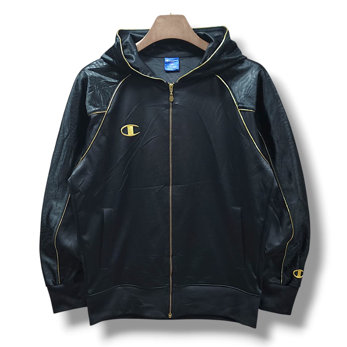[L] 챔피온 블랙&골드 JPN 후드집업 상품이미지2