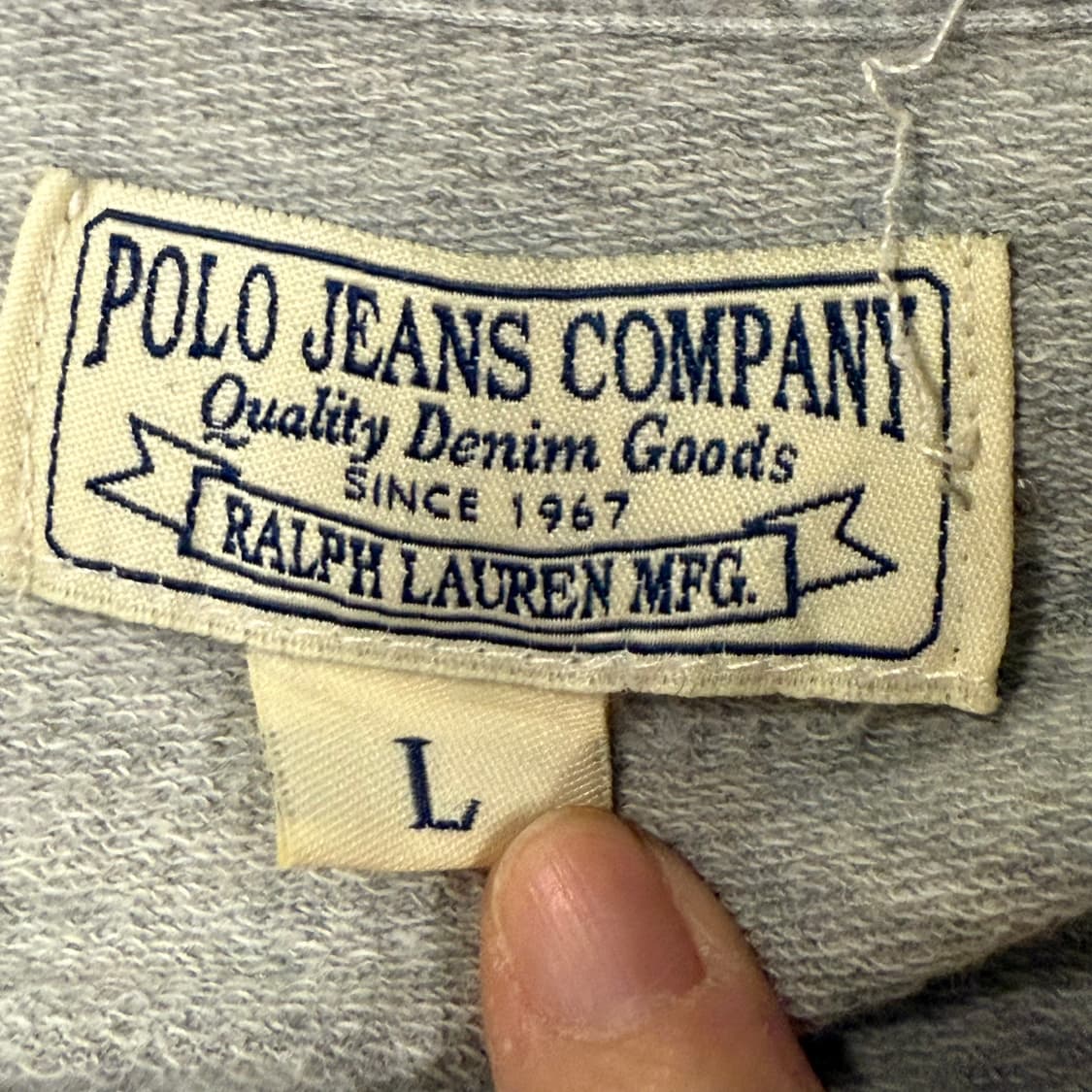 폴로 진스 컴퍼니 그레이 집업 져지 상품이미지5