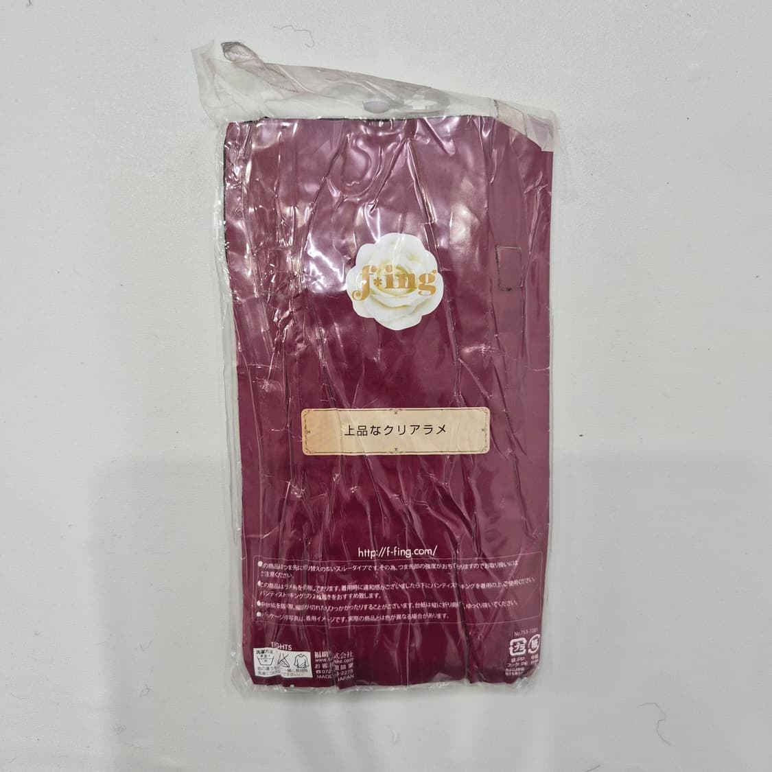 Fukuske 블랙 다이아몬드 스트라이프 패턴 팬티스타킹 상품이미지4