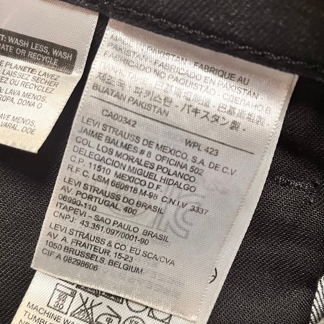 리바이스 511 블랙라벨 데님팬츠 W L 상품이미지5