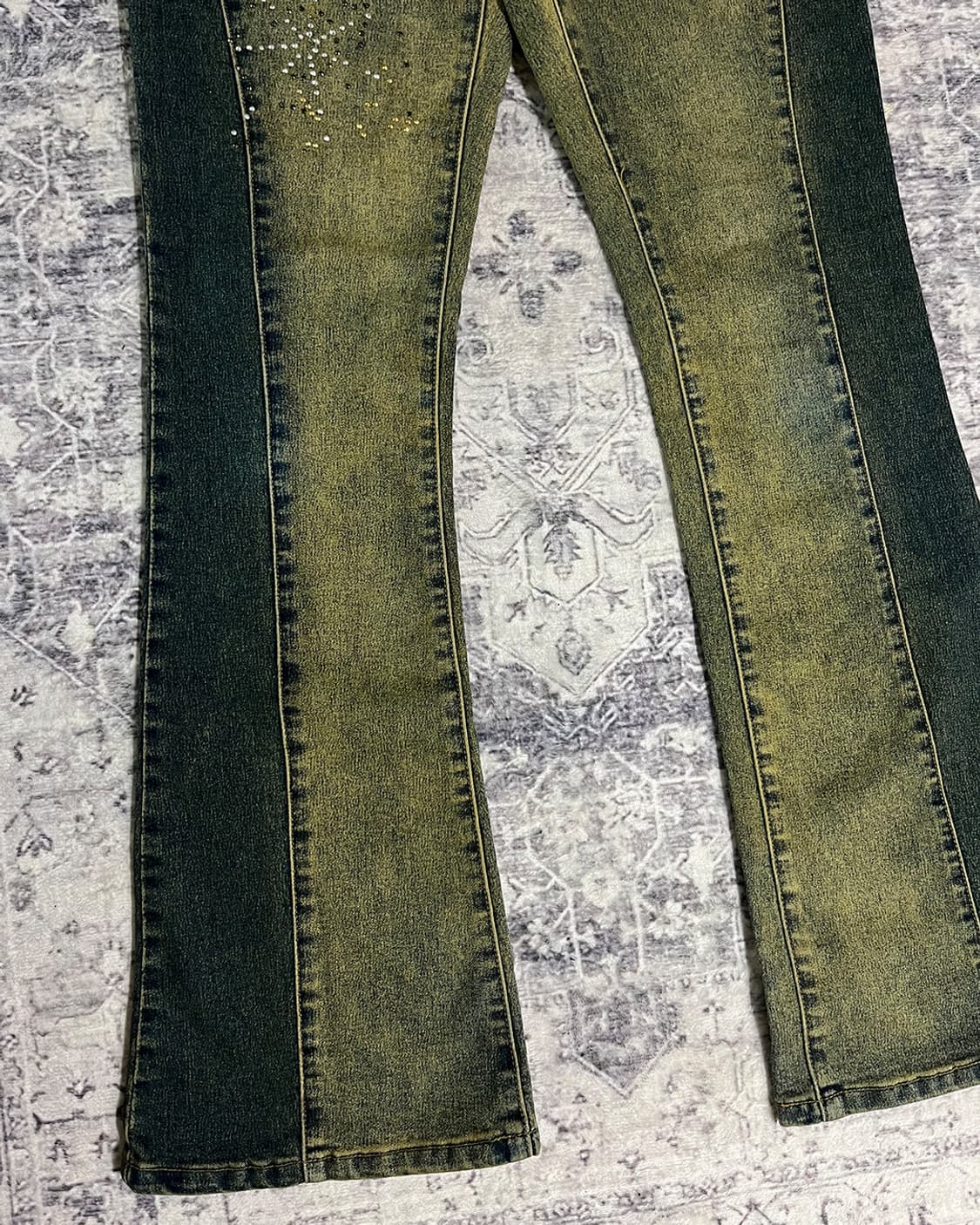 00's Vintage Wash Cubic Bootcut Denim 상품이미지7