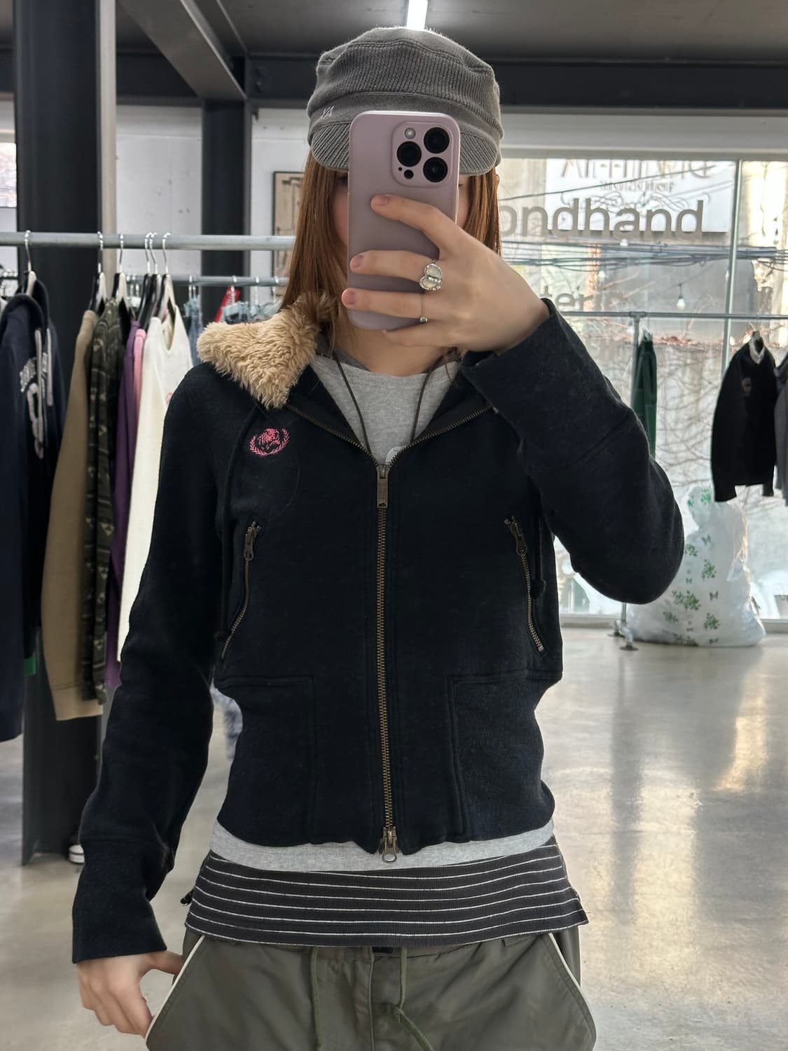 히스테릭글래머 히스걸 투웨이 퍼 후드집업 상품이미지3