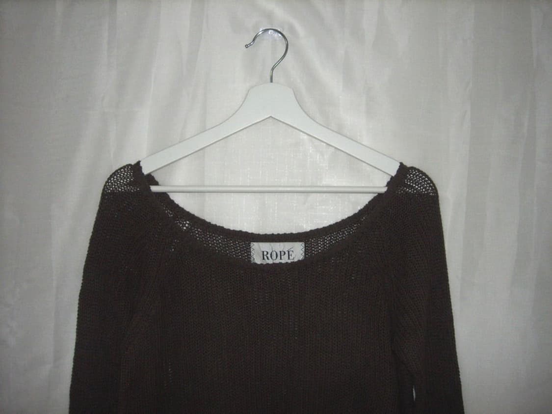 464. khaki deep U-neck knit 상품이미지2