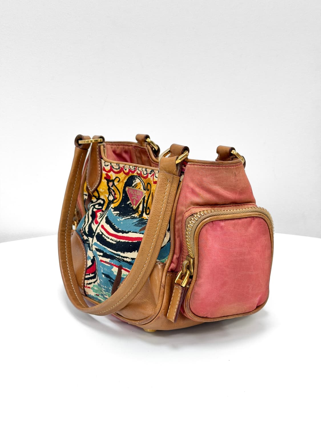 프라다 베네치아 캔버스 & 레더 미니백 상품이미지4