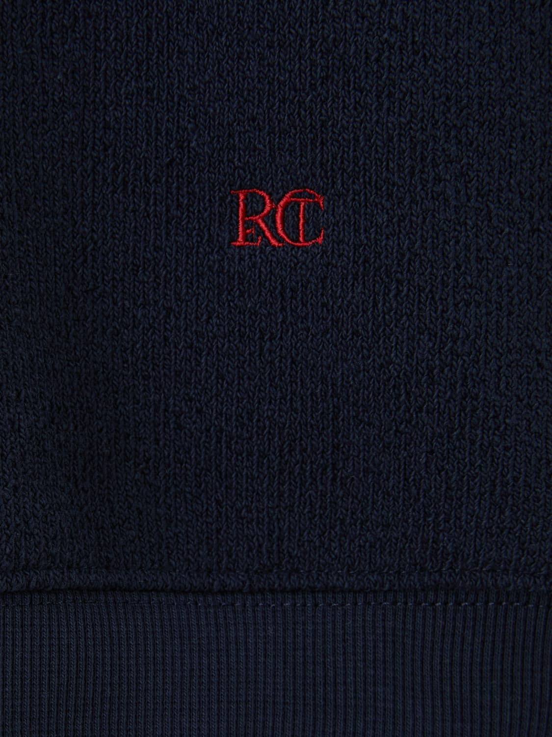 렉토 RC 로고 하프 집업 맨투맨 스웻 셔츠 네이비 상품이미지4
