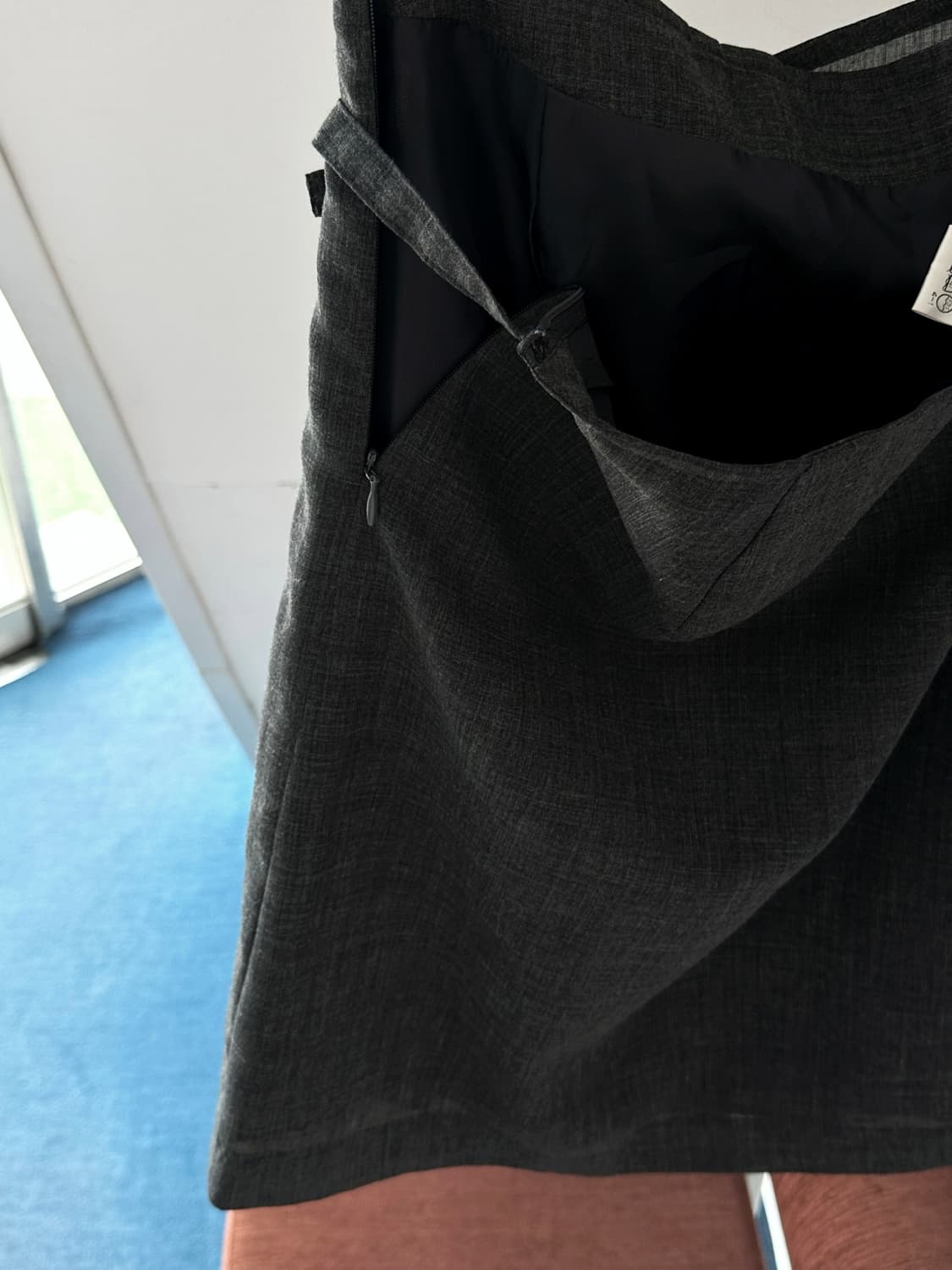 Summer wool poly design mid skirt 상품이미지10