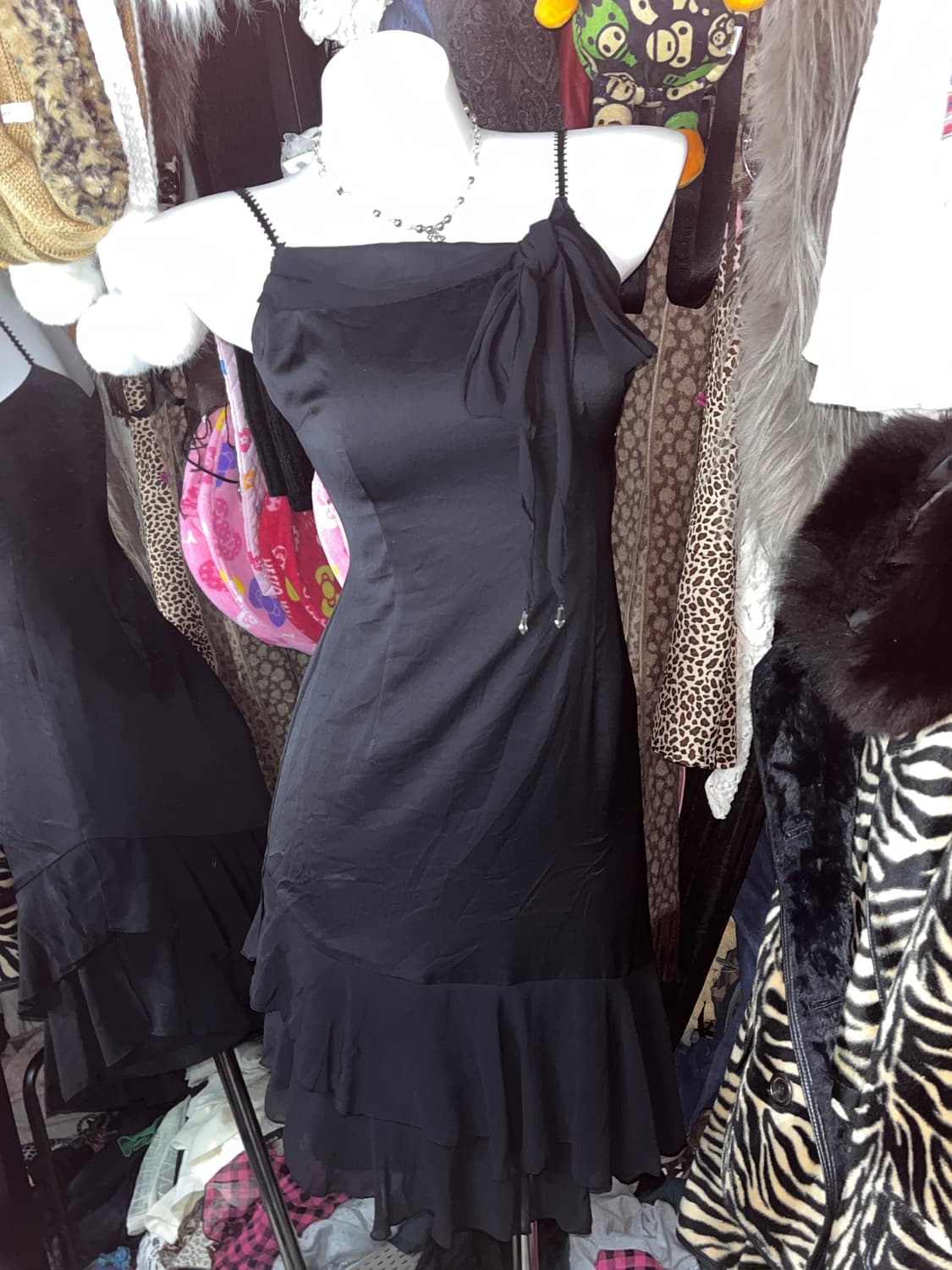 고스 로리 공겜여주 블랙 레이스 드레스 상품이미지1