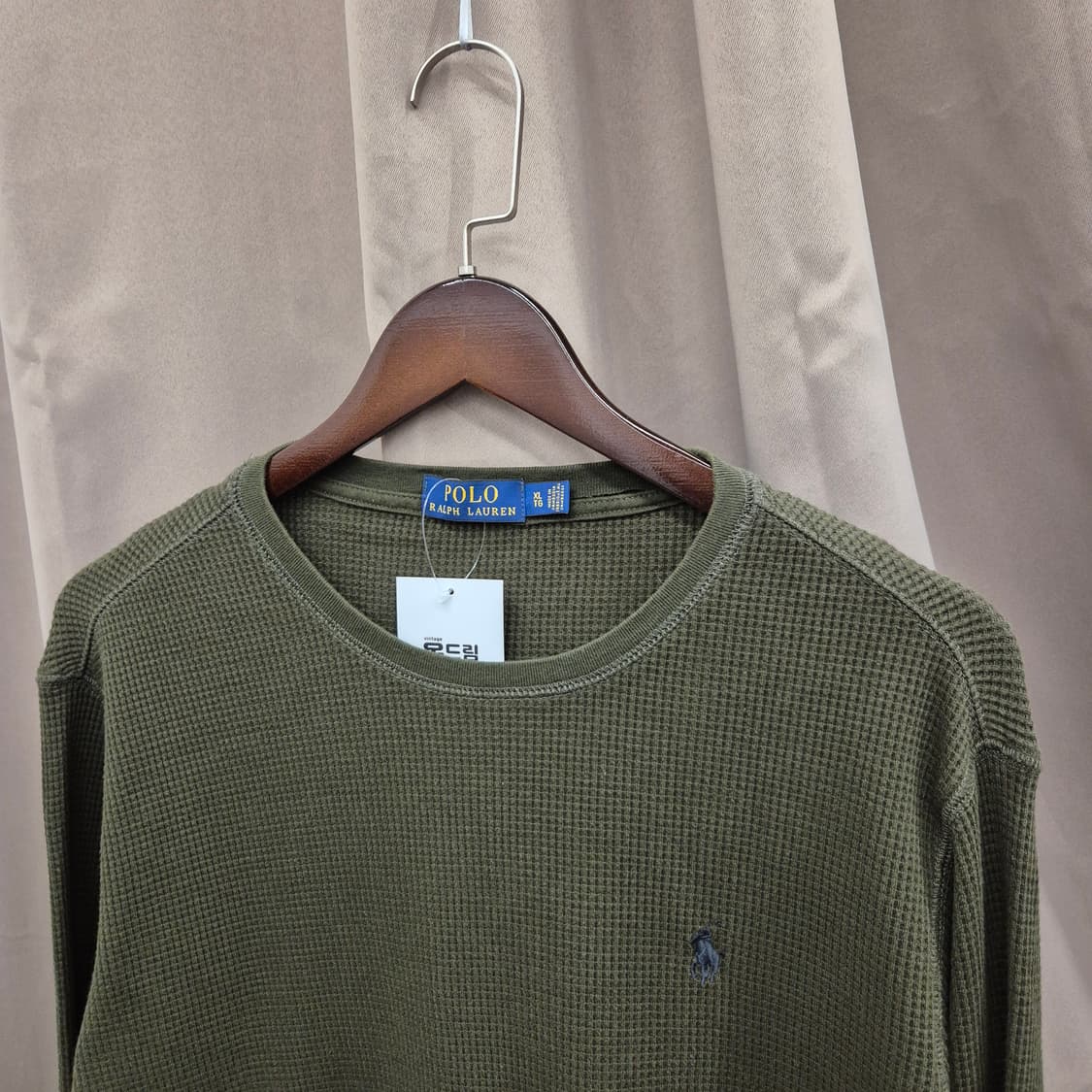 폴로 랄프로렌 와플 롱슬리브 올리브 XL 상품이미지2