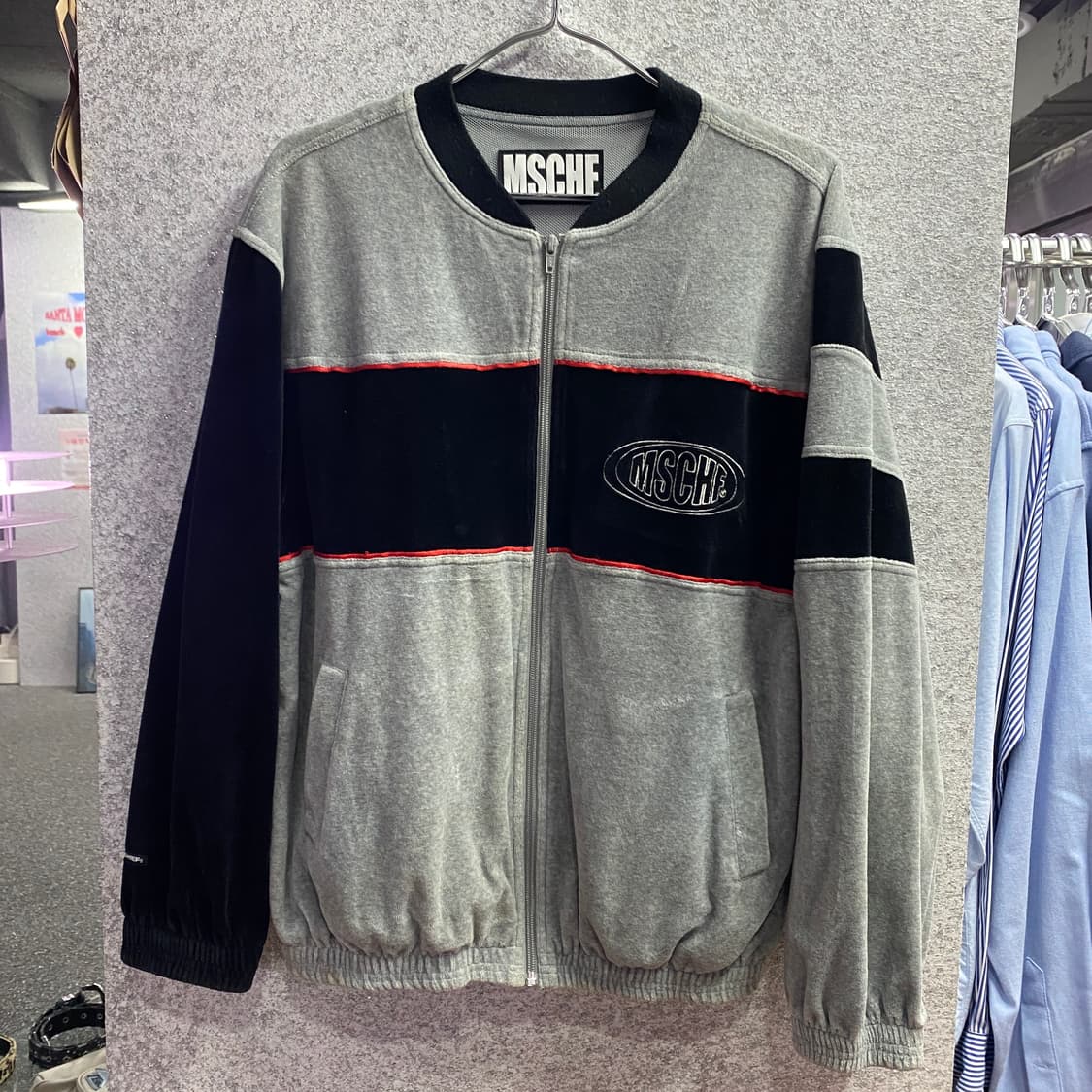 미스치프 빅로고 벨루어 트랙 자켓 B3835 상품이미지2