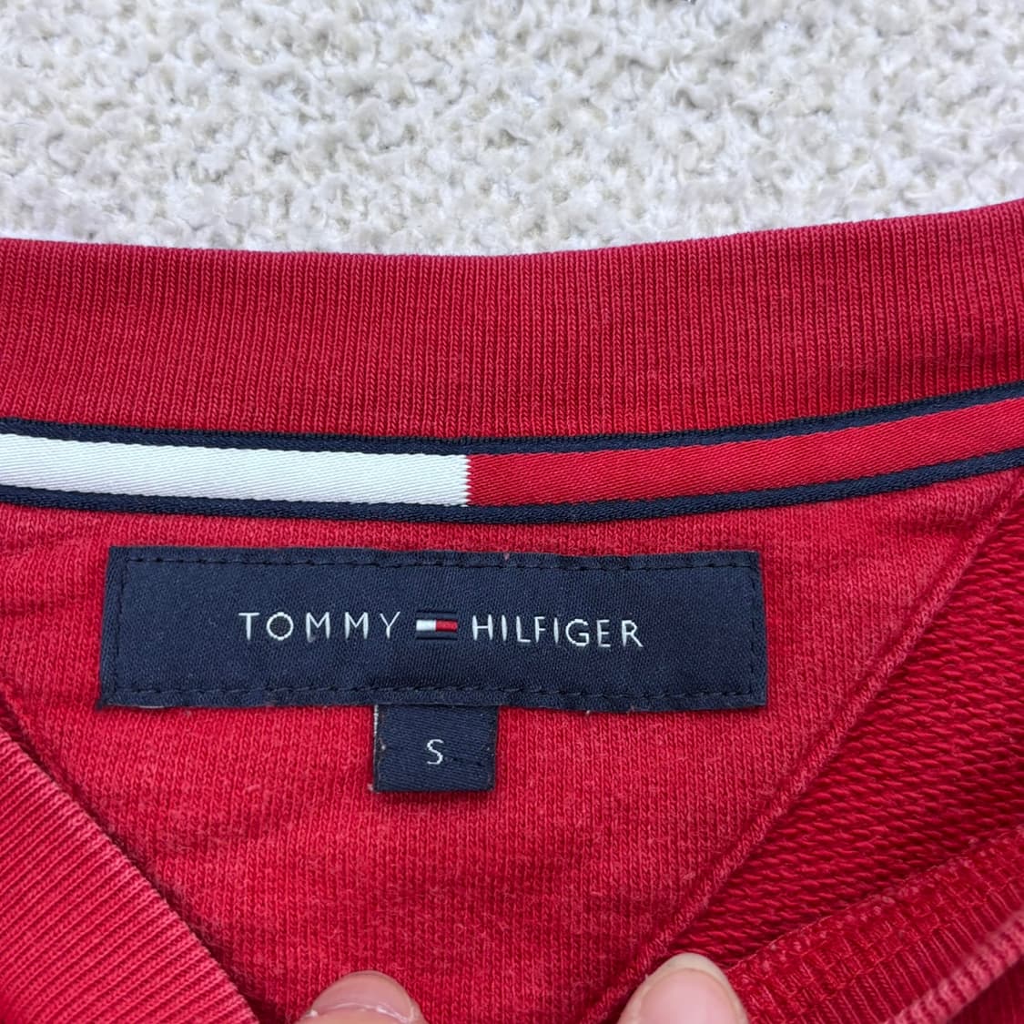 S 타미힐피거 스몰로고 맨투맨 티셔츠 0429E 상품이미지3