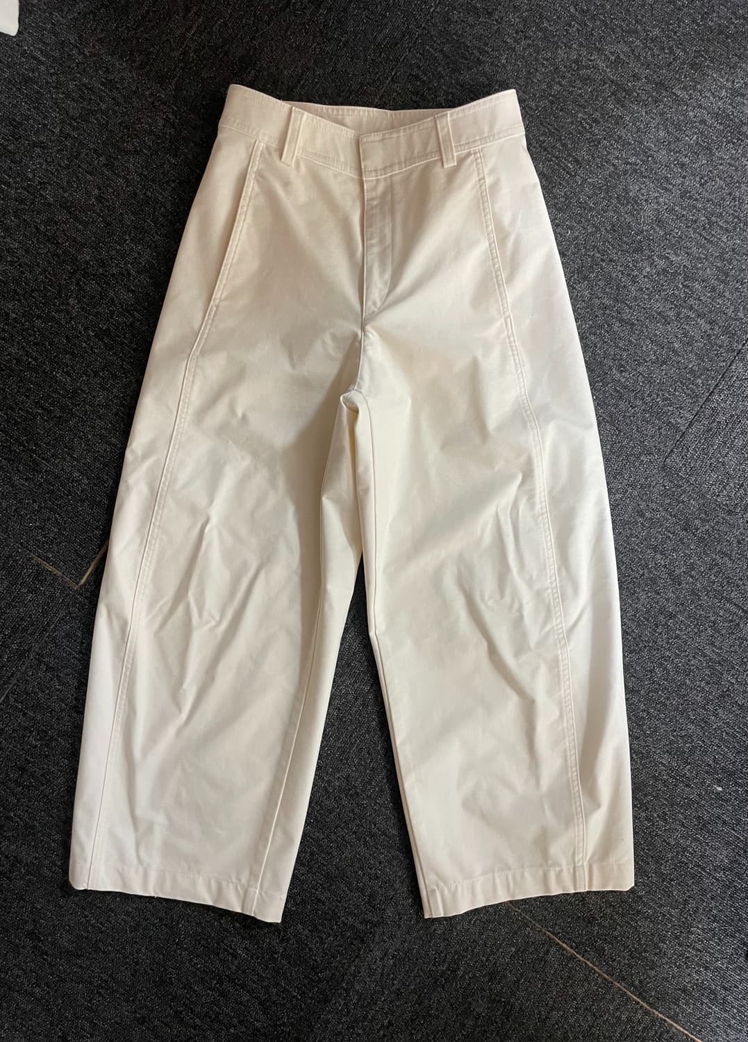 유니클로 저지 배럴 레그 팬츠 오프화이트 상품이미지3