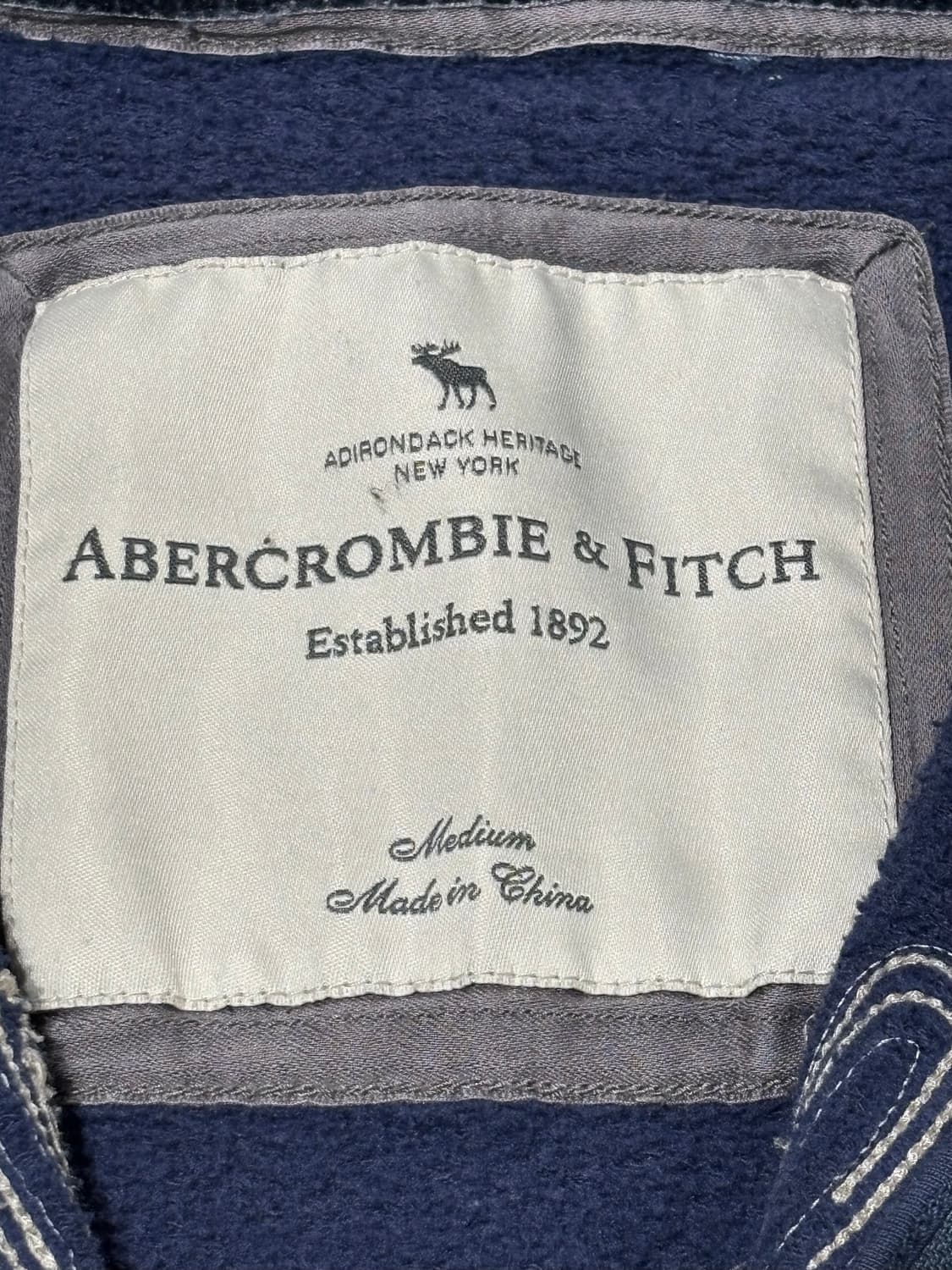 아베크롬비 네이비 빅로고 투웨이 후드집업 상품이미지7