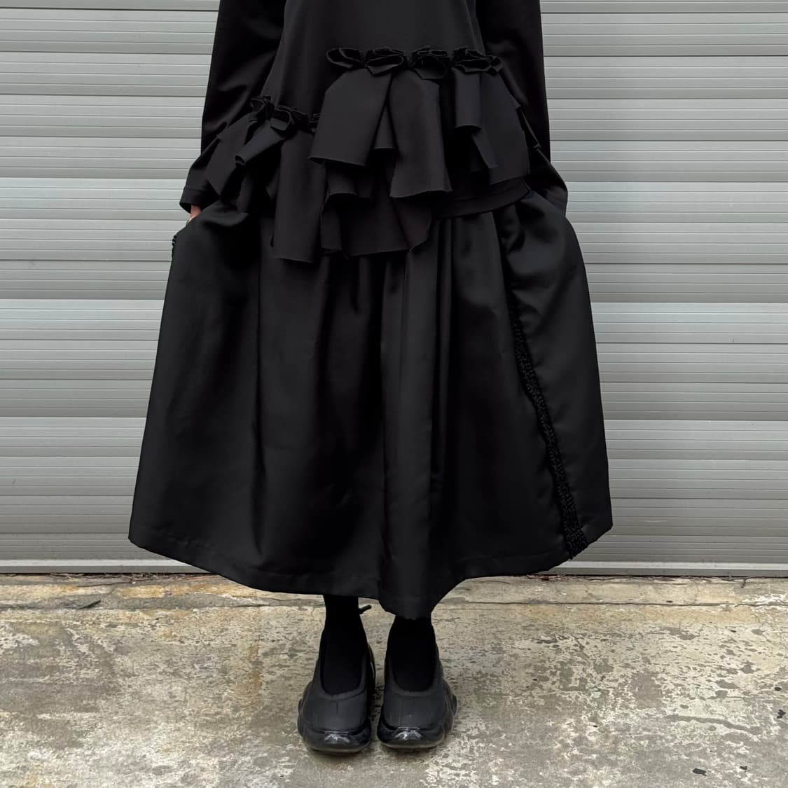 Flower Lace Black Skirt 상품이미지8