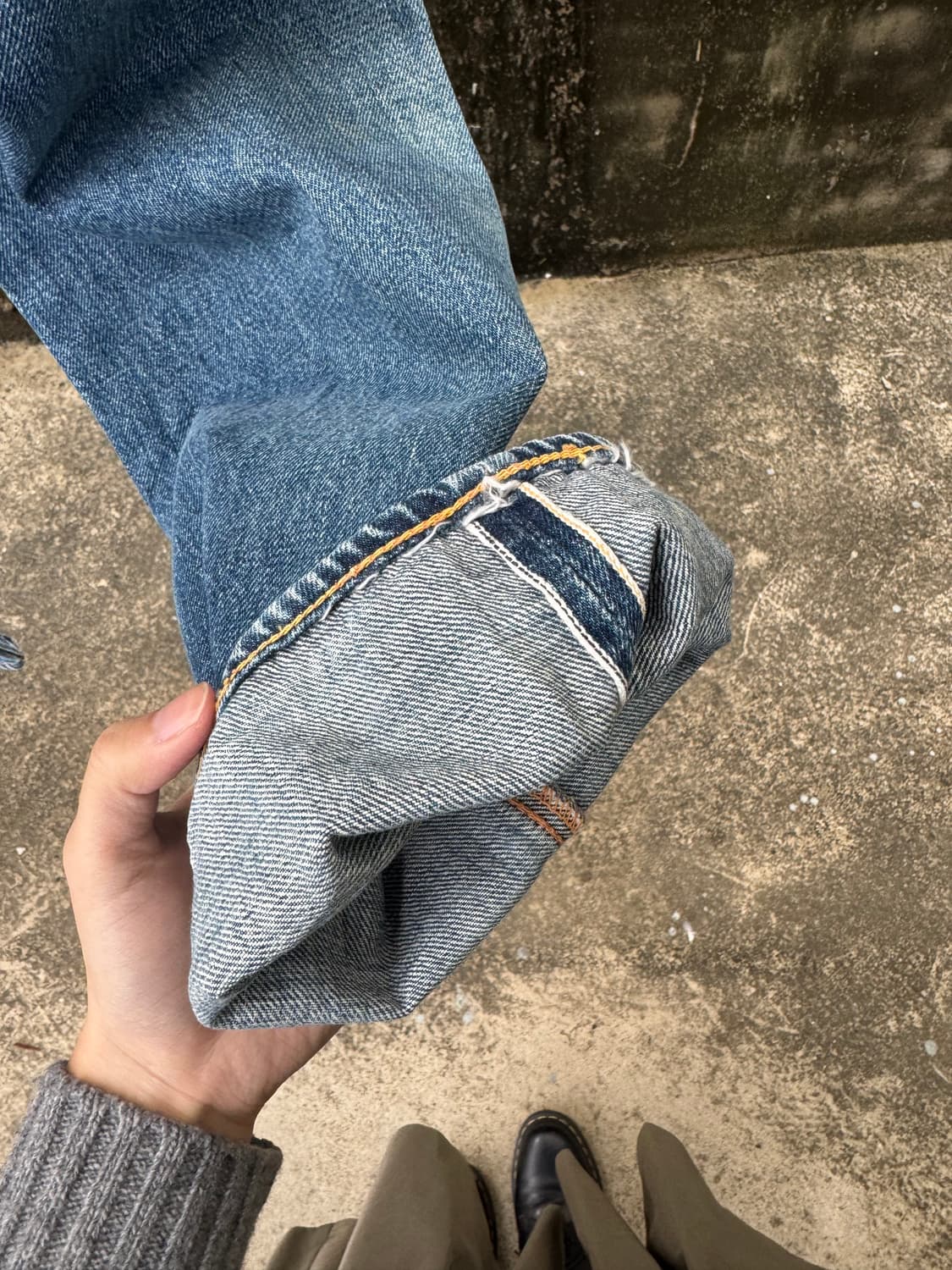 에비수 셀비지 데님 팬츠 상품이미지8