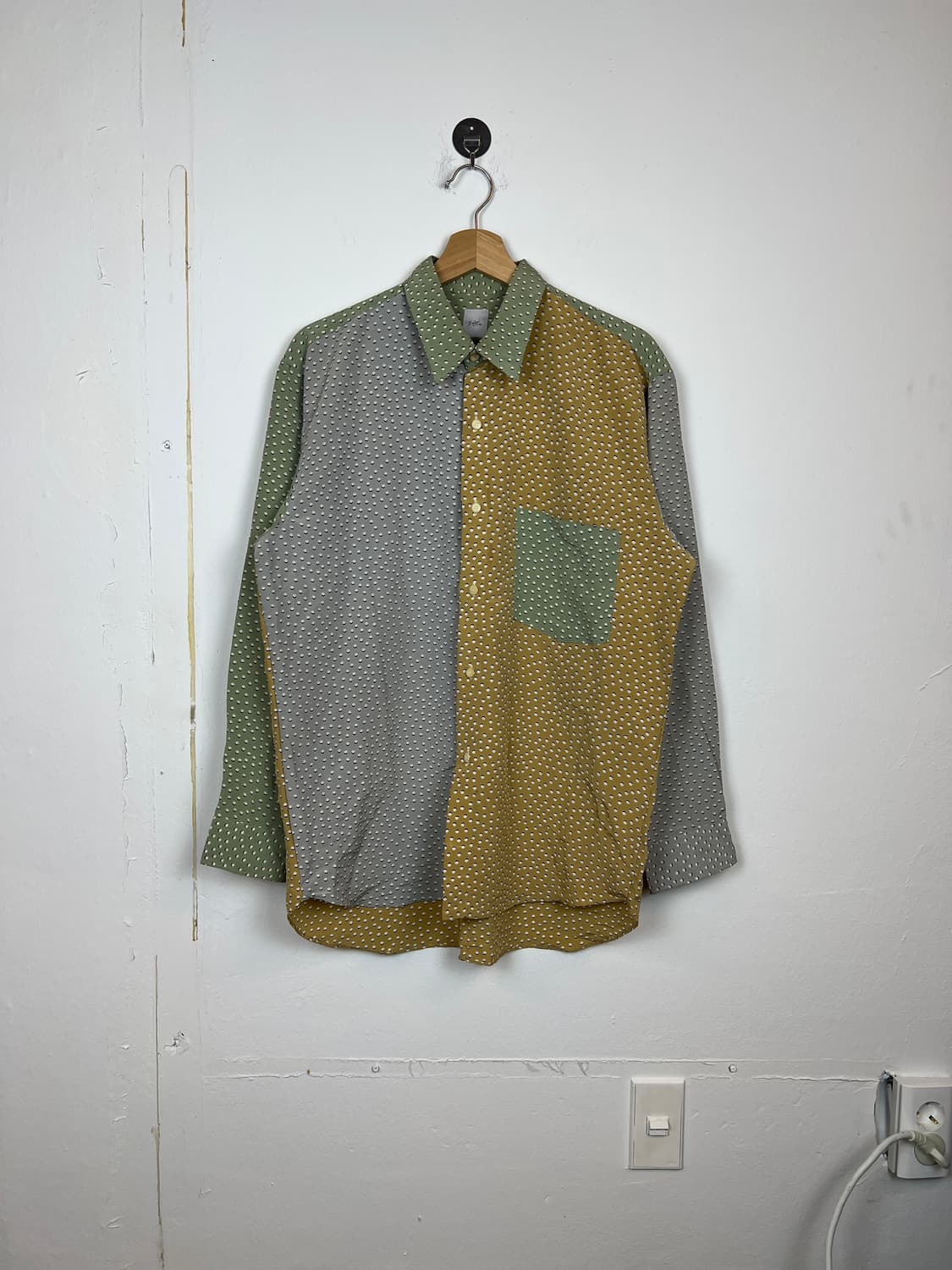 T200 Zany Jack 배색 도트 셔츠 OS 상품이미지1