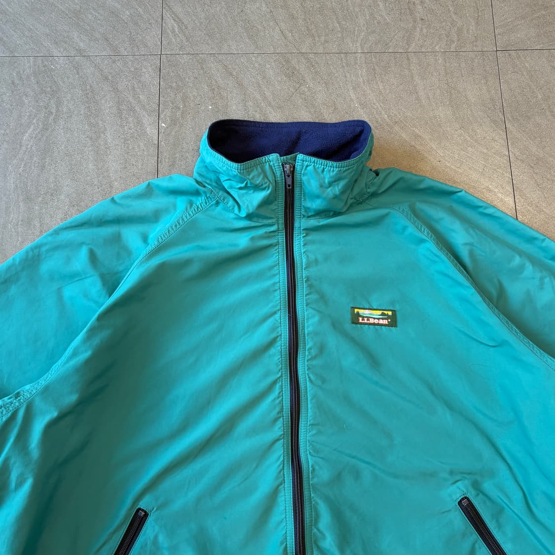 90년대 미국 생산 엘엘빈 청록 컬러 쓰리 시즌 웜업 자켓 상품이미지3