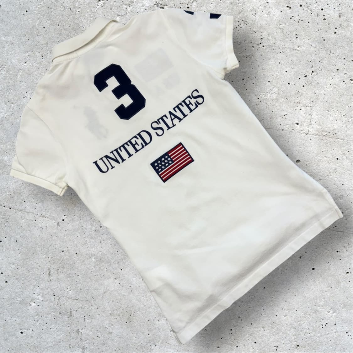 [M] 폴로 랄프로렌 USA 성조기 반팔 카라티 화이트 B818 상품이미지2