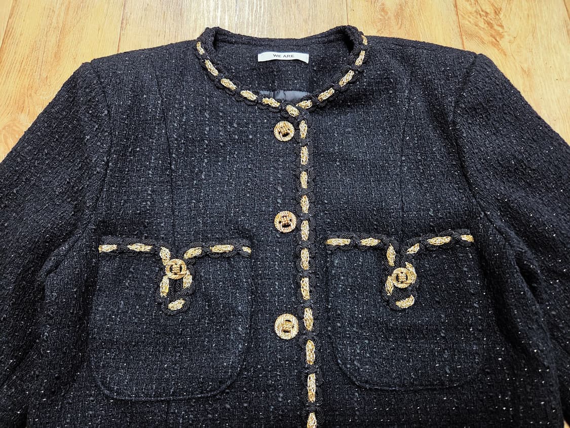 위아(WE ARE) 금장 빈티지 트위드자켓 55-66 새상품 상품이미지7