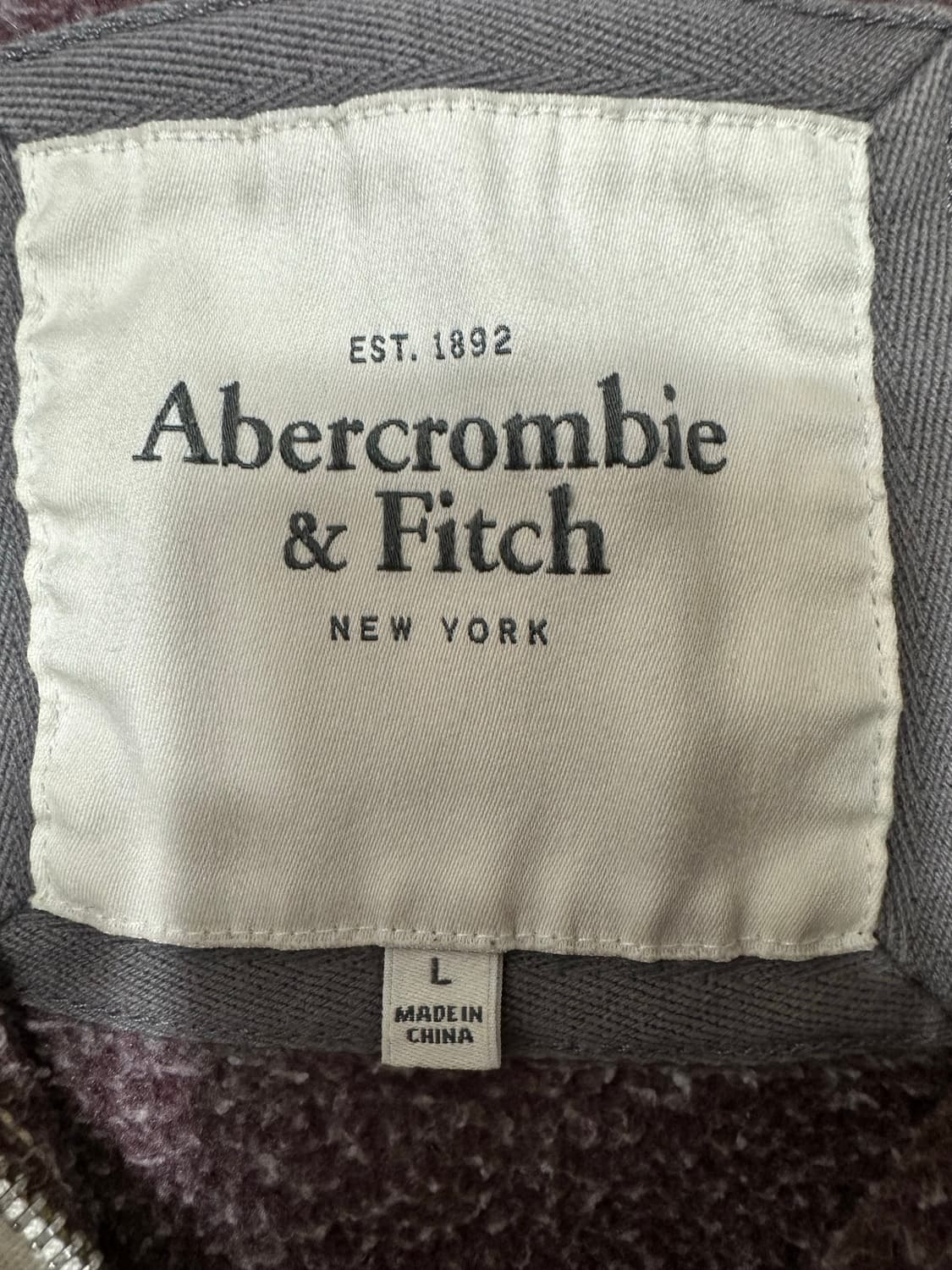 아베크롬비 y2k 버건디 후드집업 상품이미지5